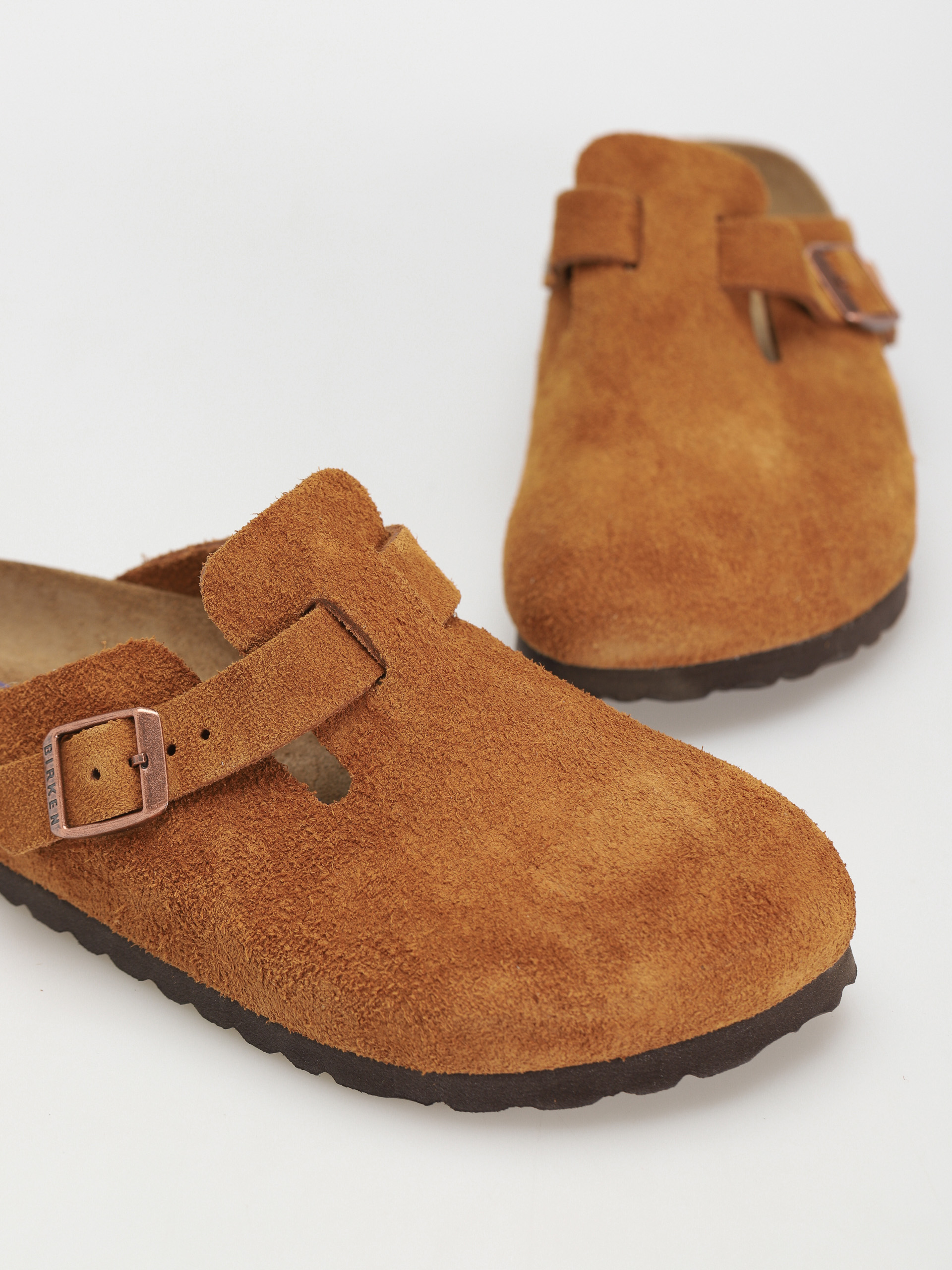Klapki Birkenstock Boston Suede Narrow Wmn (mink)
