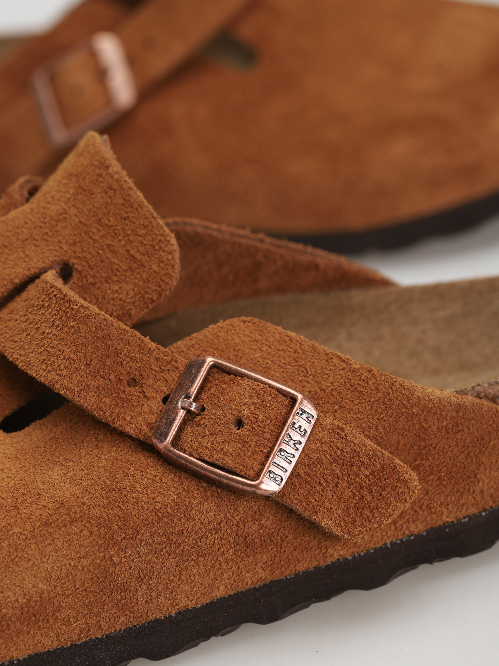 Klapki Birkenstock Boston Suede Narrow Wmn (mink)