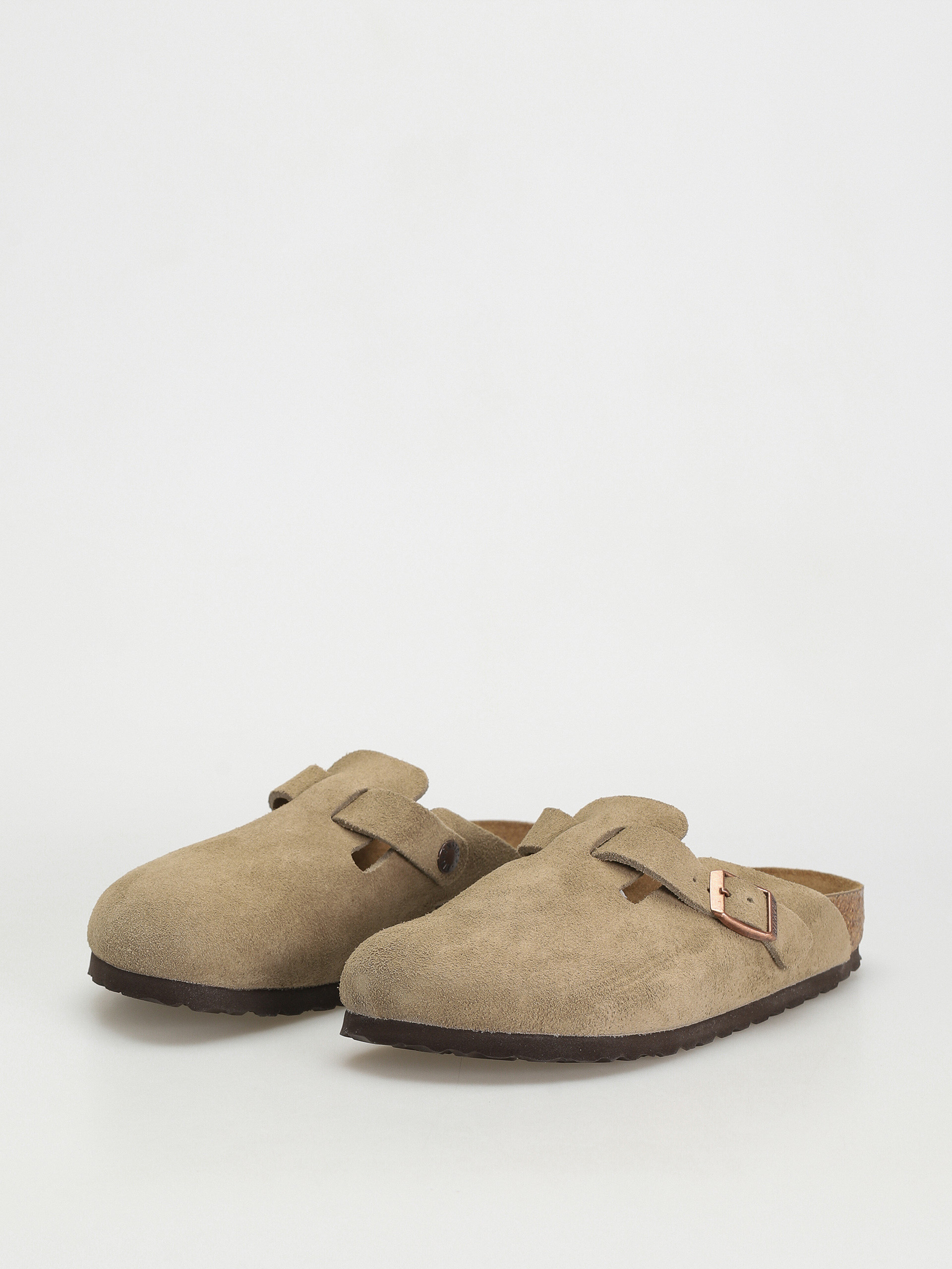 Klapki Birkenstock Boston Suede Narrow Wmn (taupe)