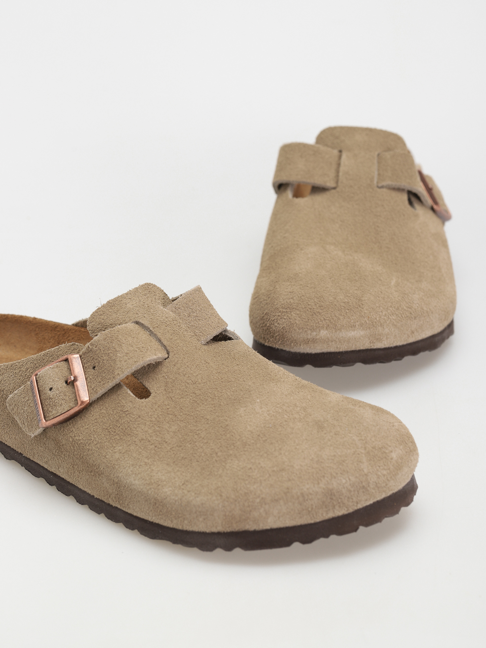 Klapki Birkenstock Boston Suede Regular (taupe)