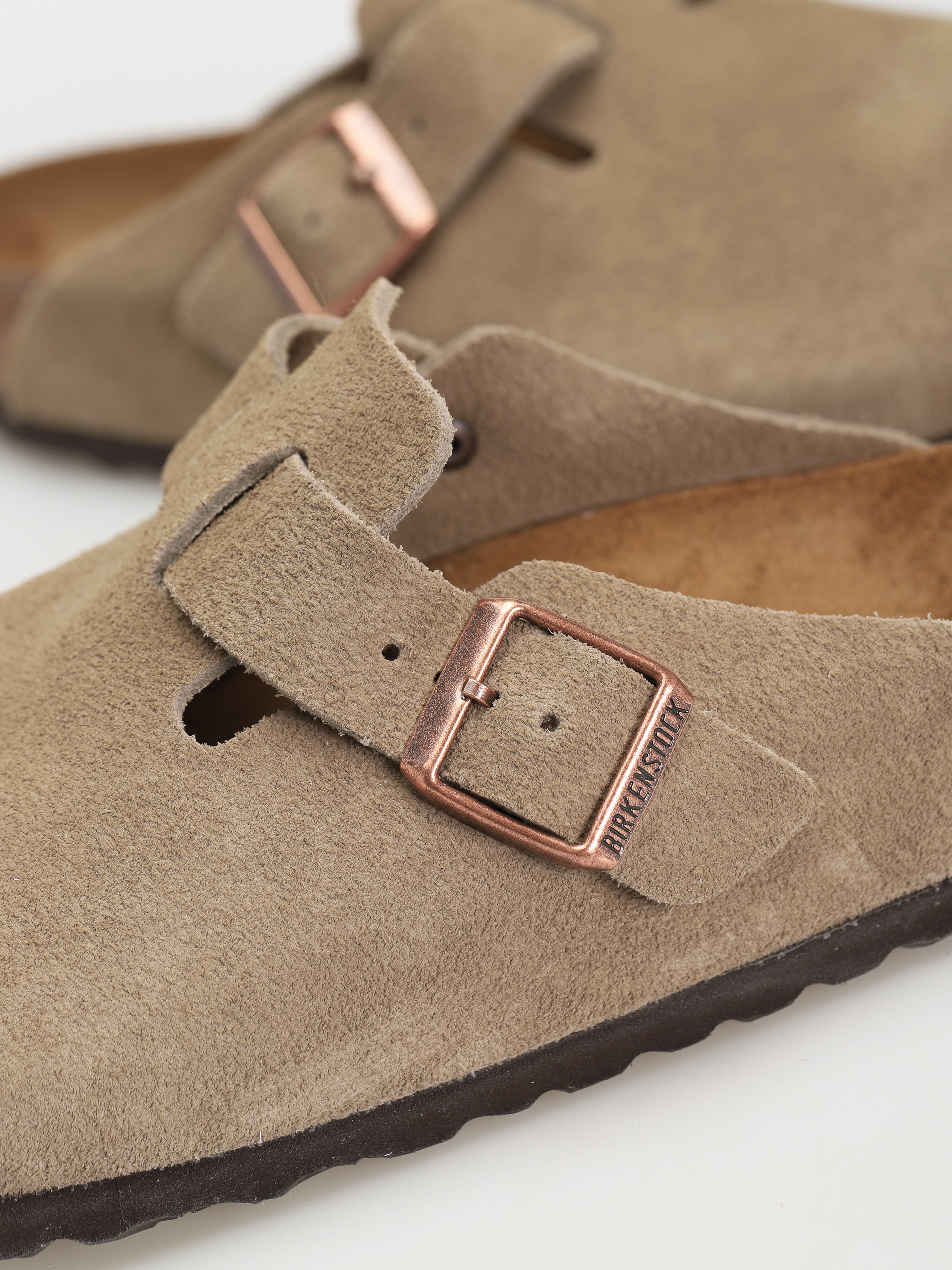 Klapki Birkenstock Boston Suede Regular (taupe)