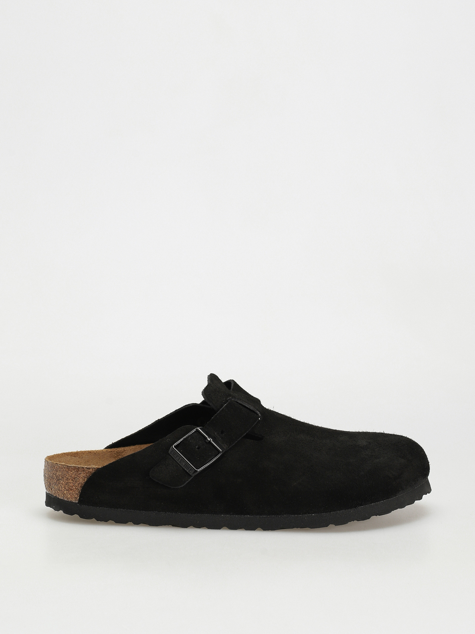 Klapki Birkenstock Boston SFB Suede Regular (black)