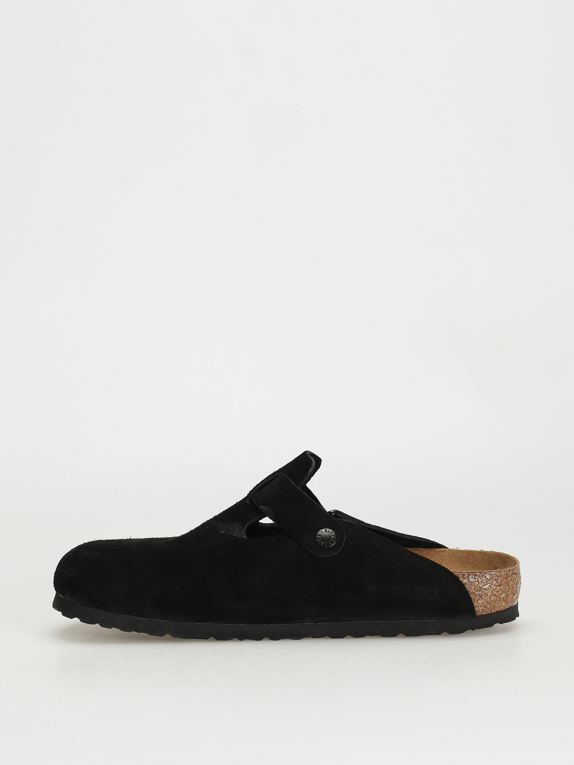 Klapki Birkenstock Boston SFB Suede Regular (black)