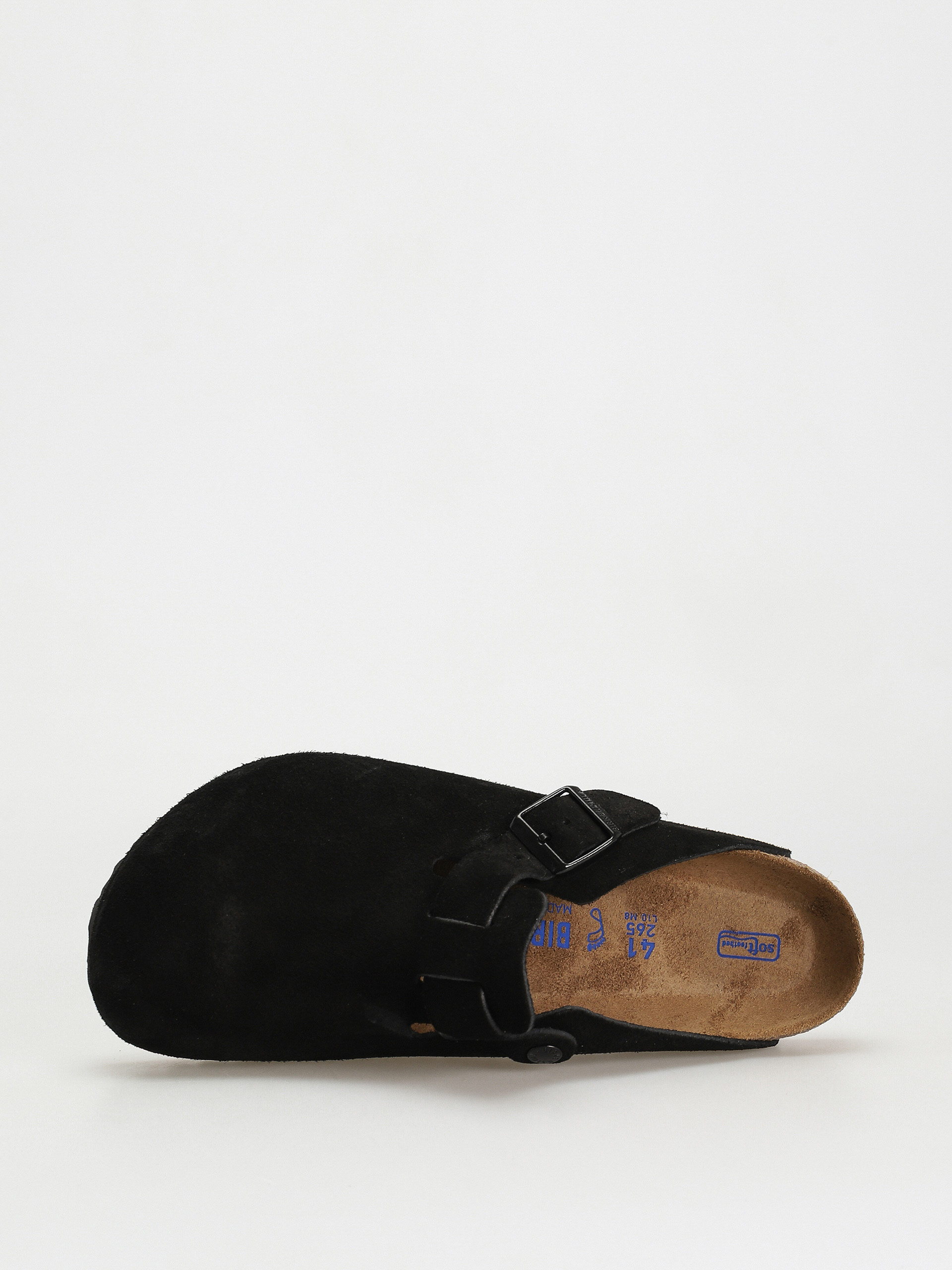 Klapki Birkenstock Boston SFB Suede Regular (black)