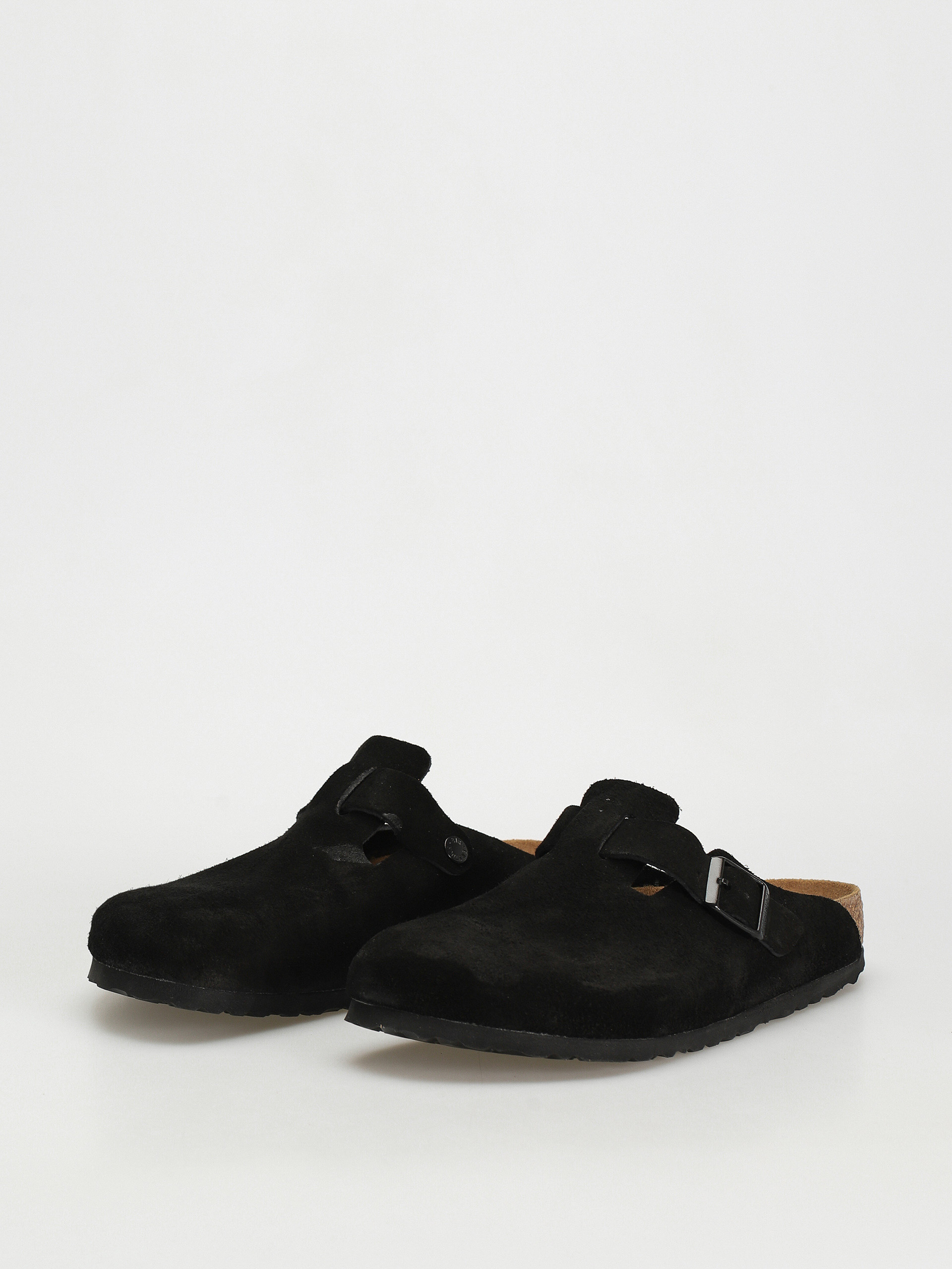 Klapki Birkenstock Boston SFB Suede Regular (black)
