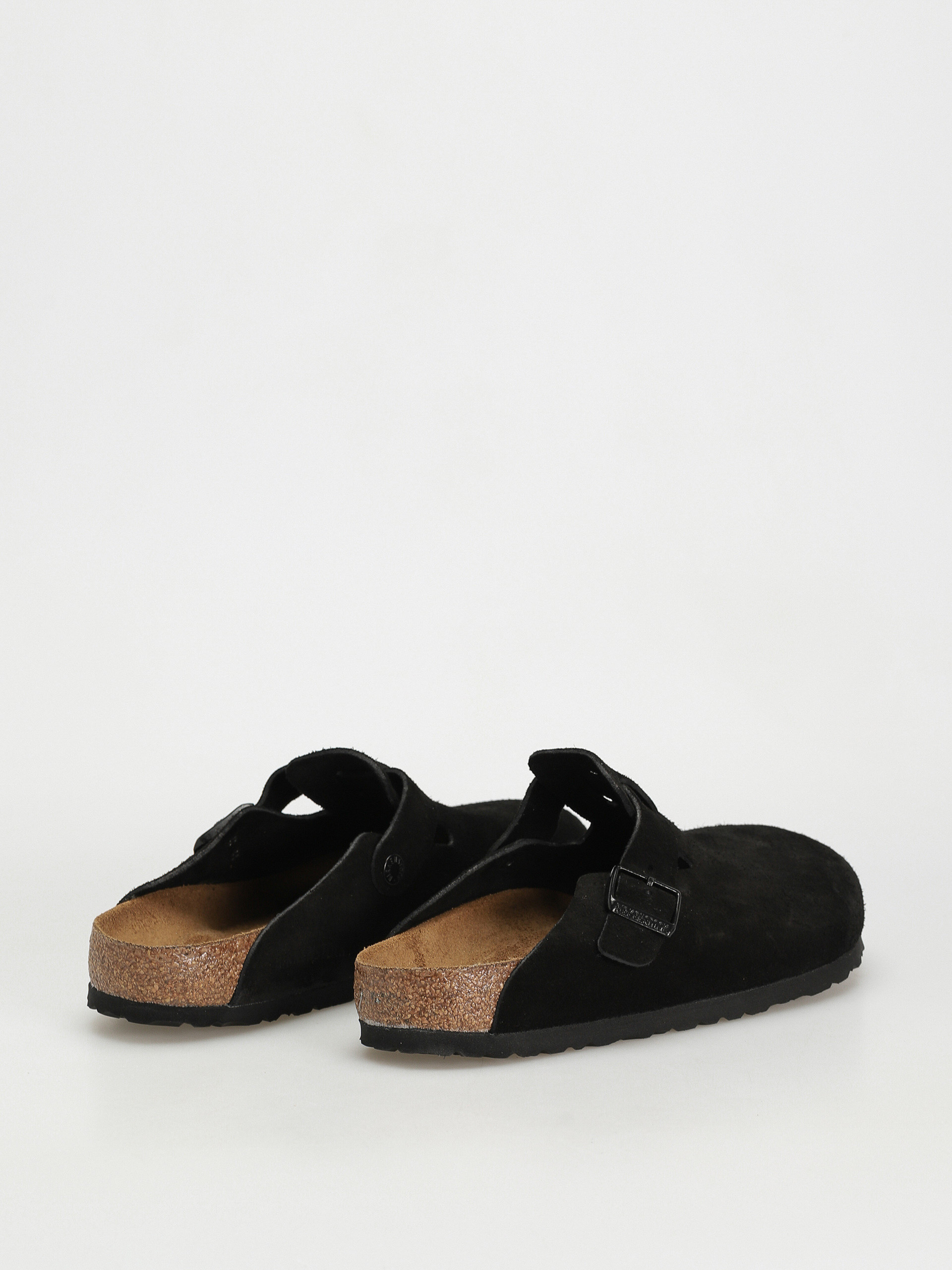 Klapki Birkenstock Boston SFB Suede Regular (black)