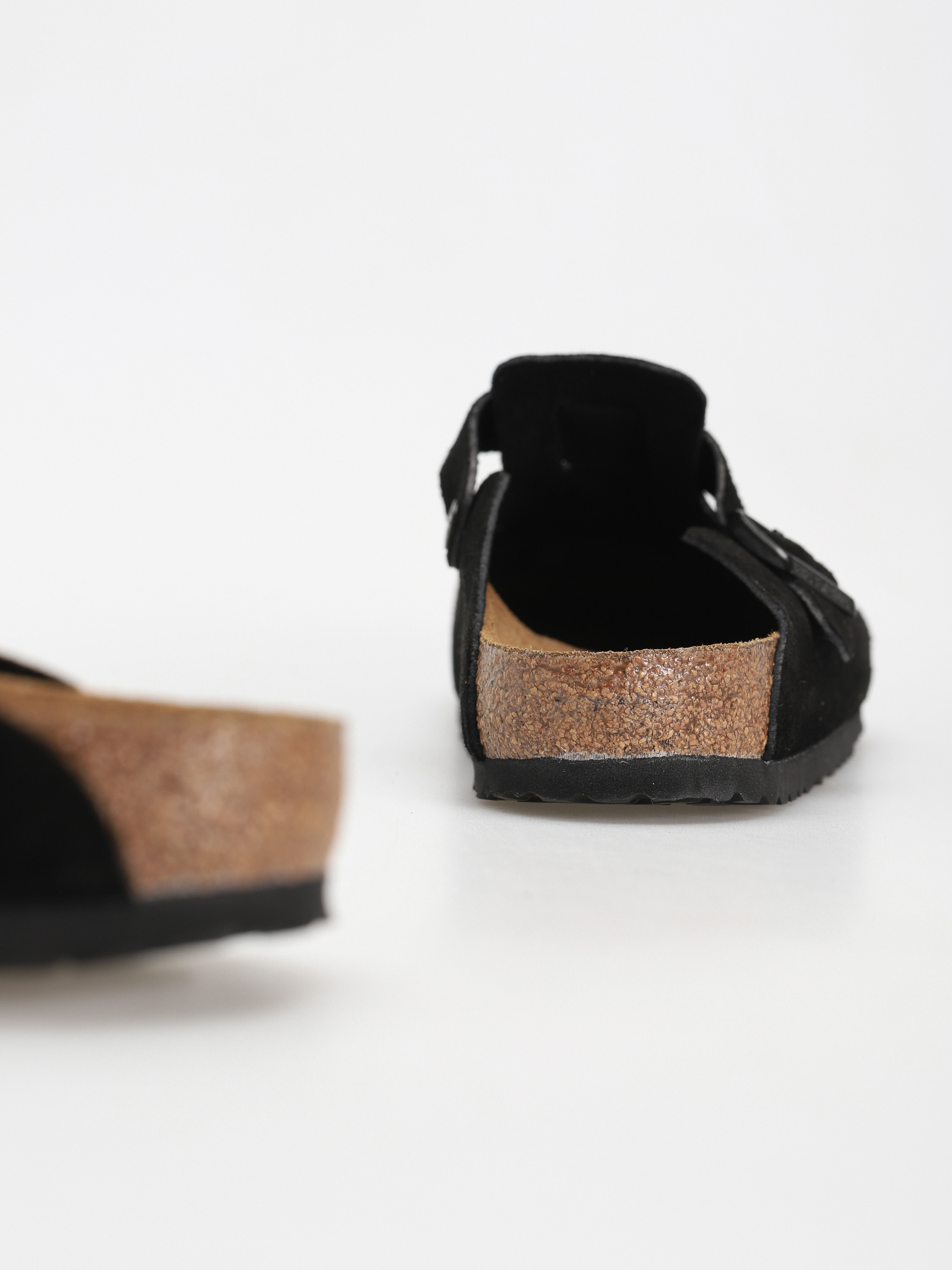 Klapki Birkenstock Boston SFB Suede Regular (black)