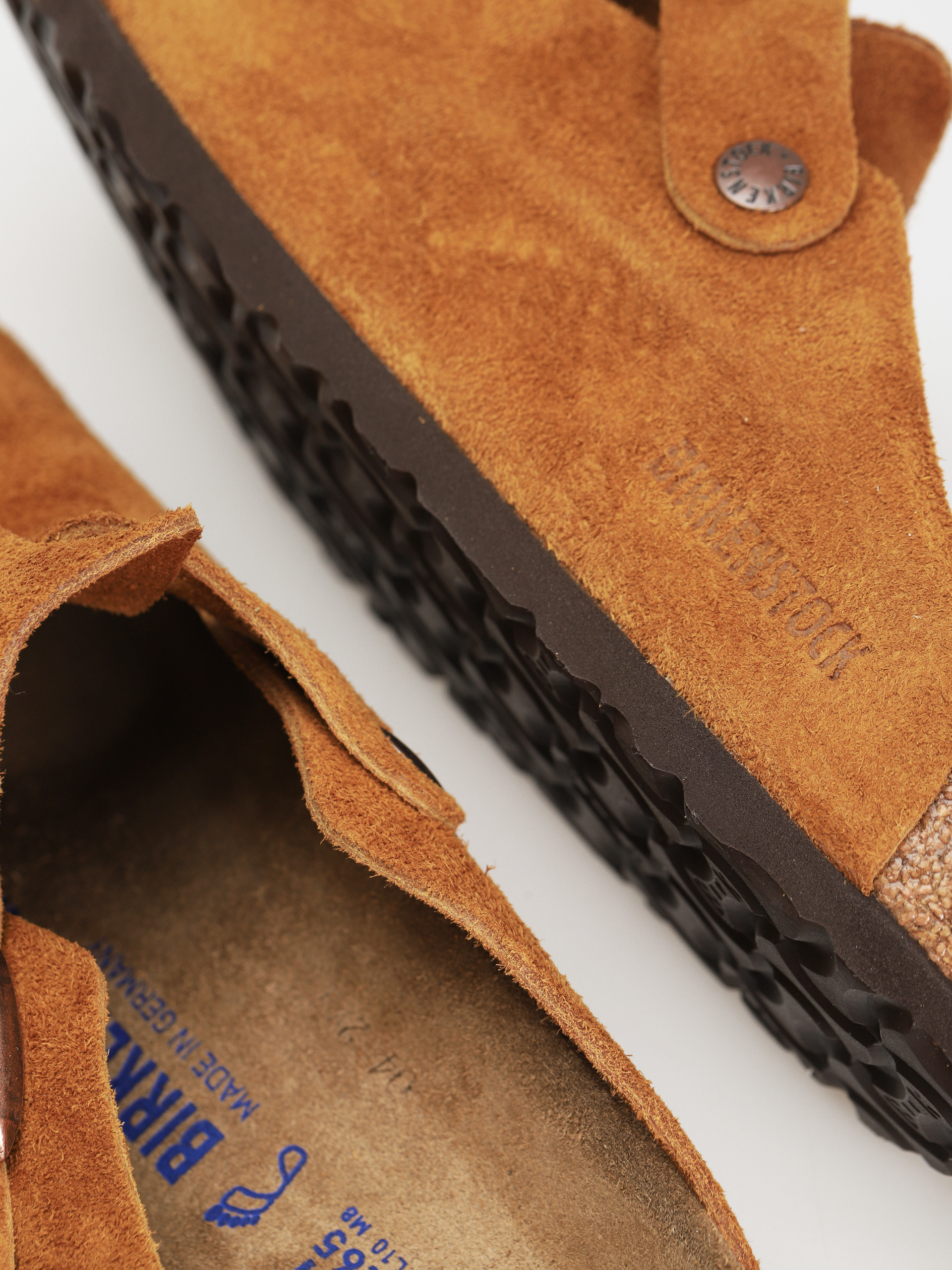Klapki Birkenstock Boston Suede Regular (mink)