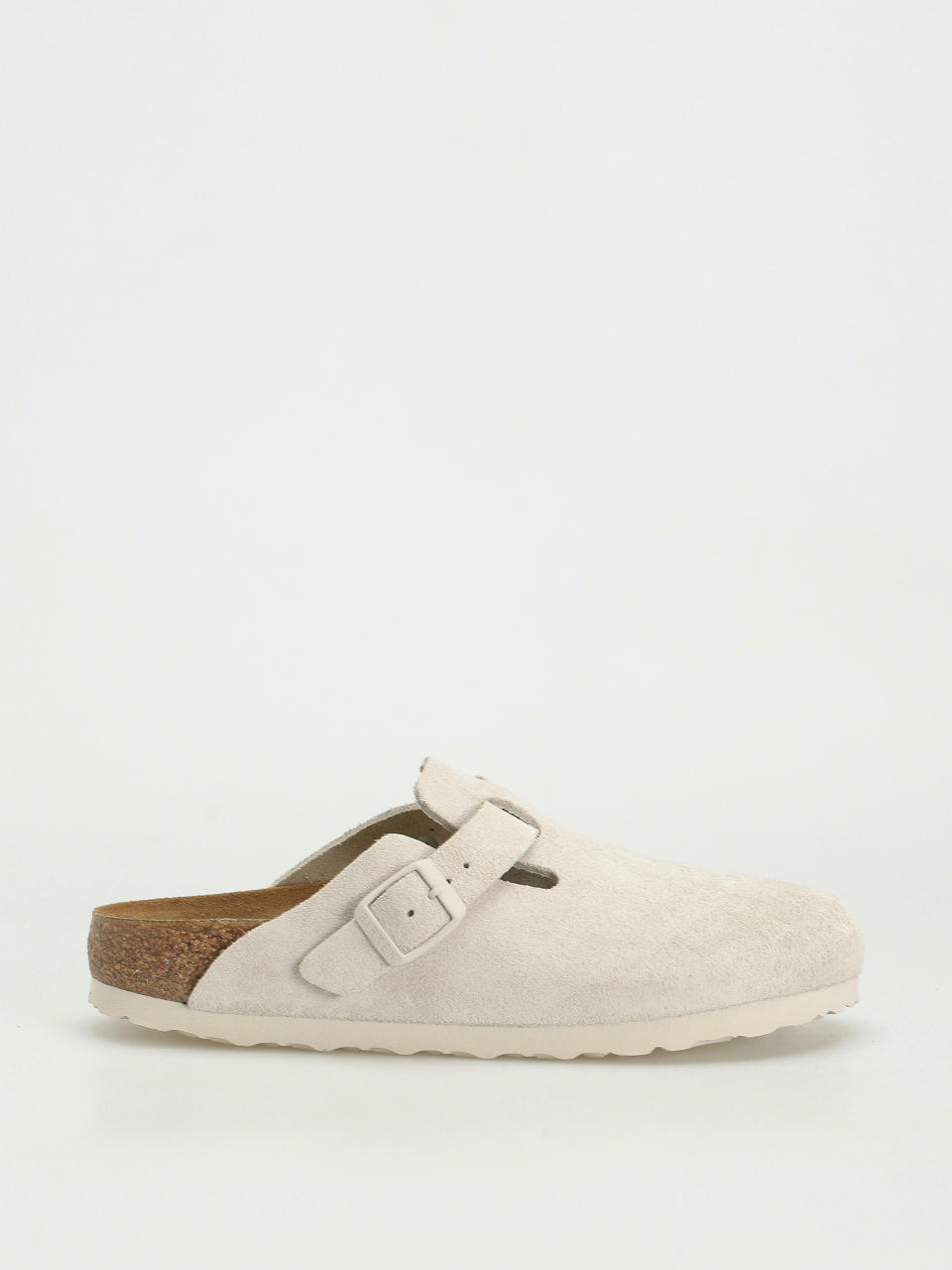 Klapki Birkenstock Boston Suede Narrow Wmn (modern suede antique white)