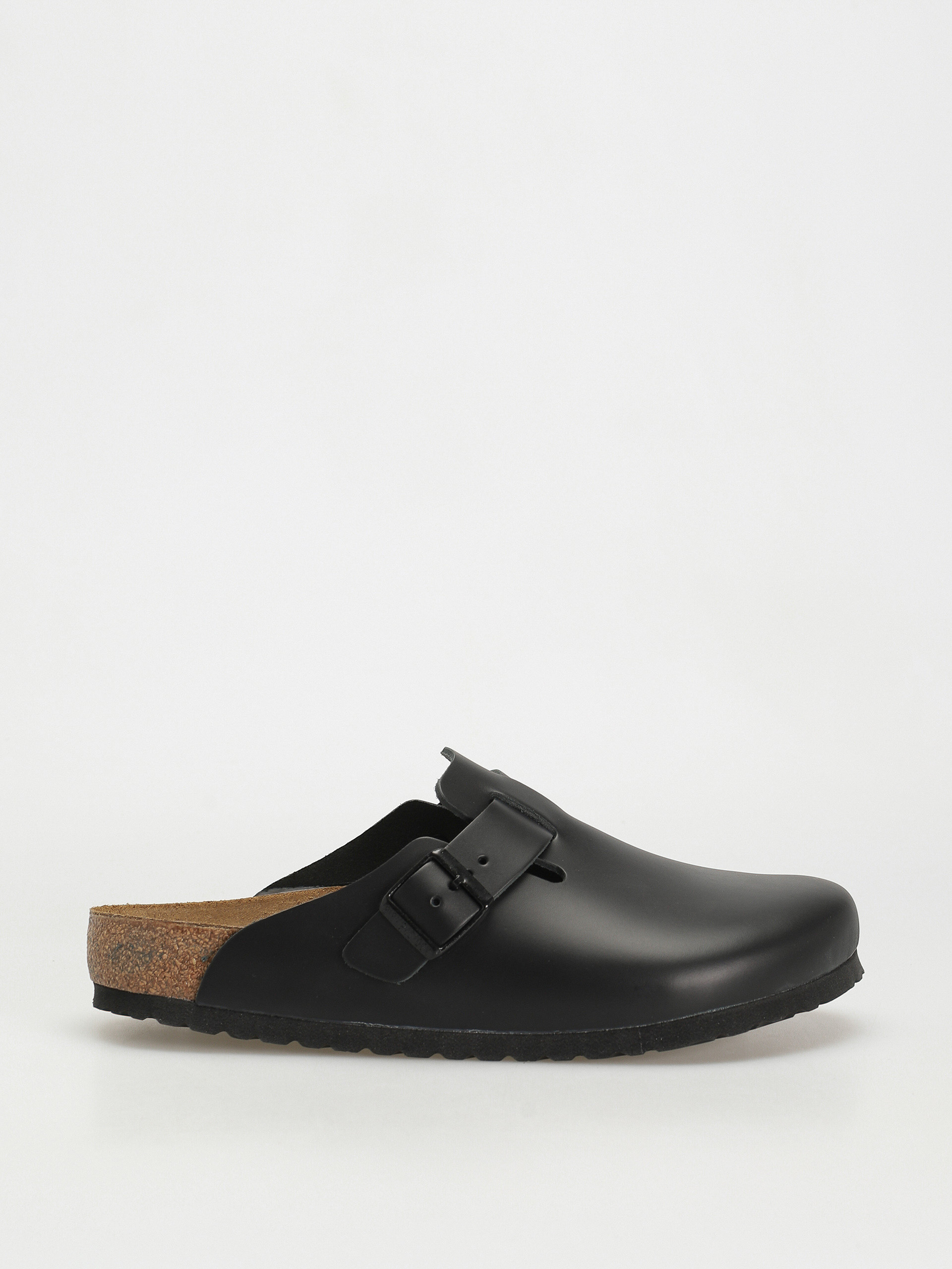 Klapki Birkenstock Boston Natural Leather Regular (black)