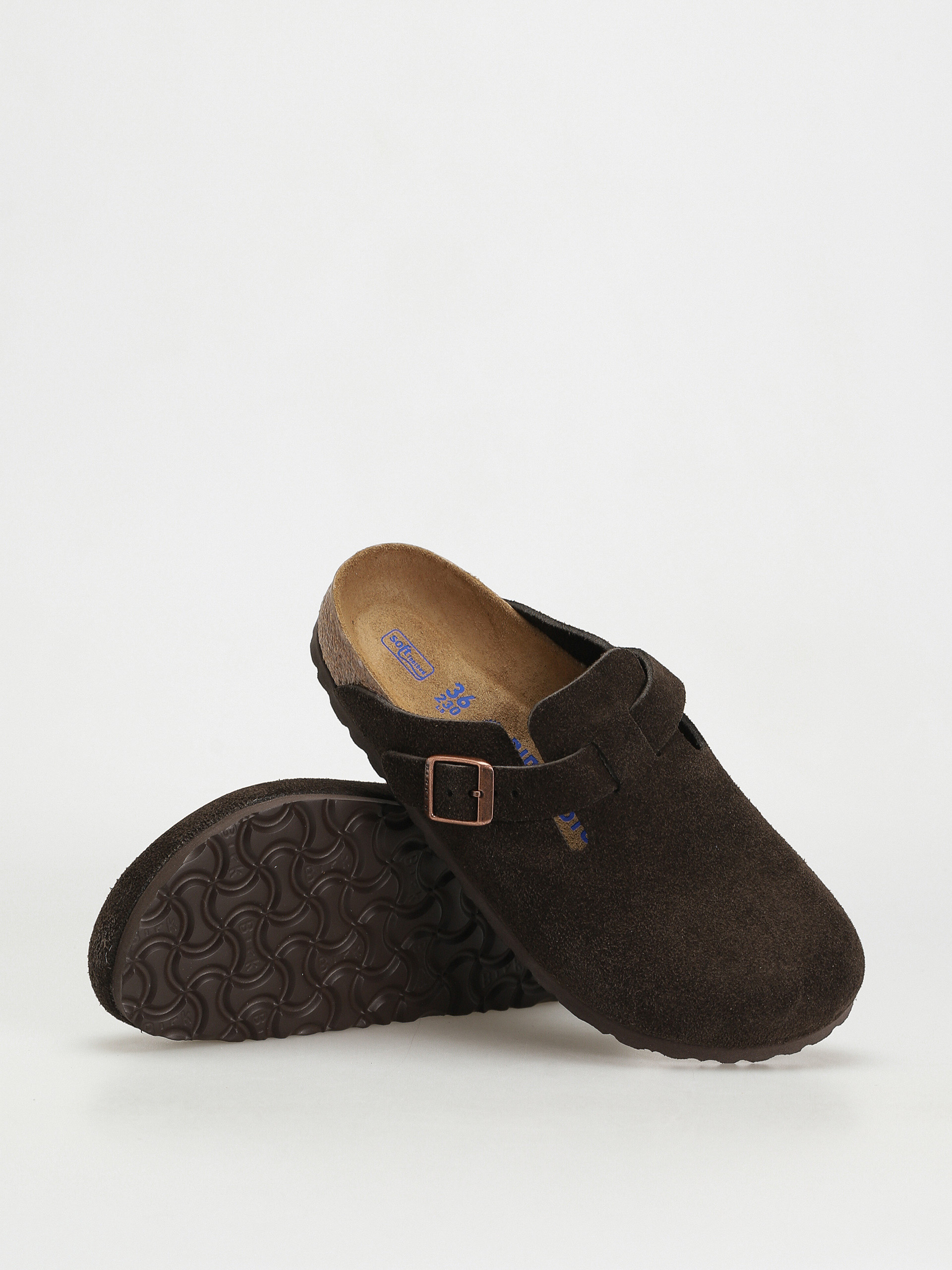 Klapki Birkenstock Boston SFB Suede Narrow Wmn (mocha)