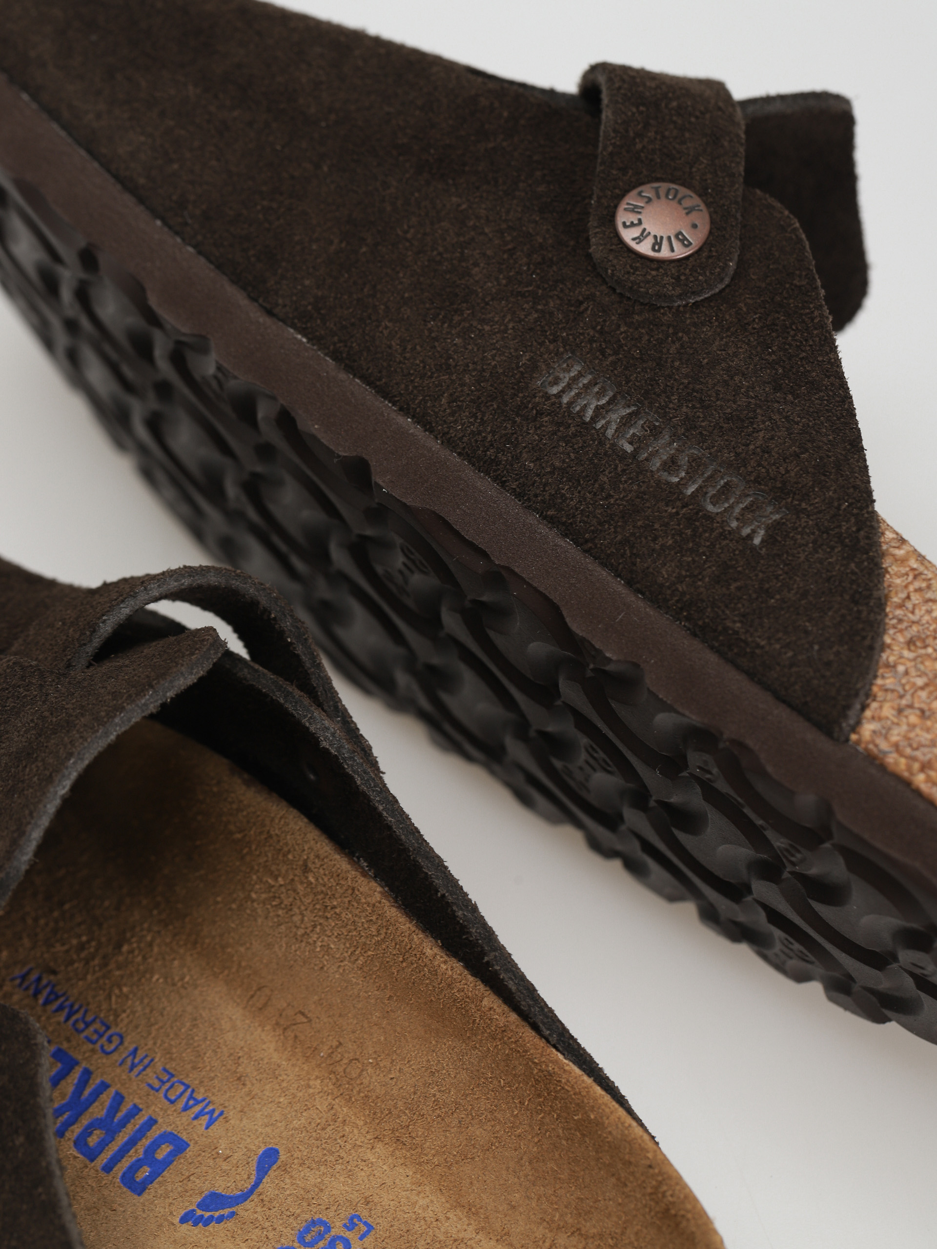 Klapki Birkenstock Boston SFB Suede Narrow Wmn (mocha)