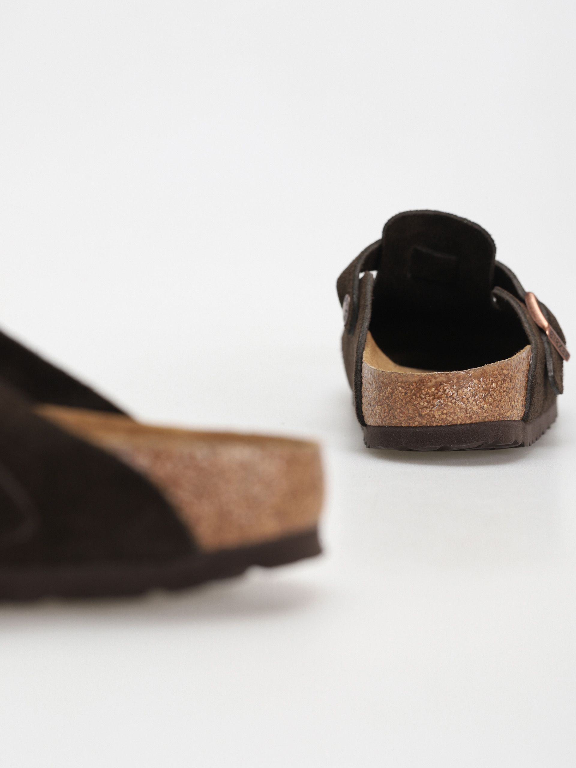 Klapki Birkenstock Boston SFB Suede Narrow Wmn (mocha)
