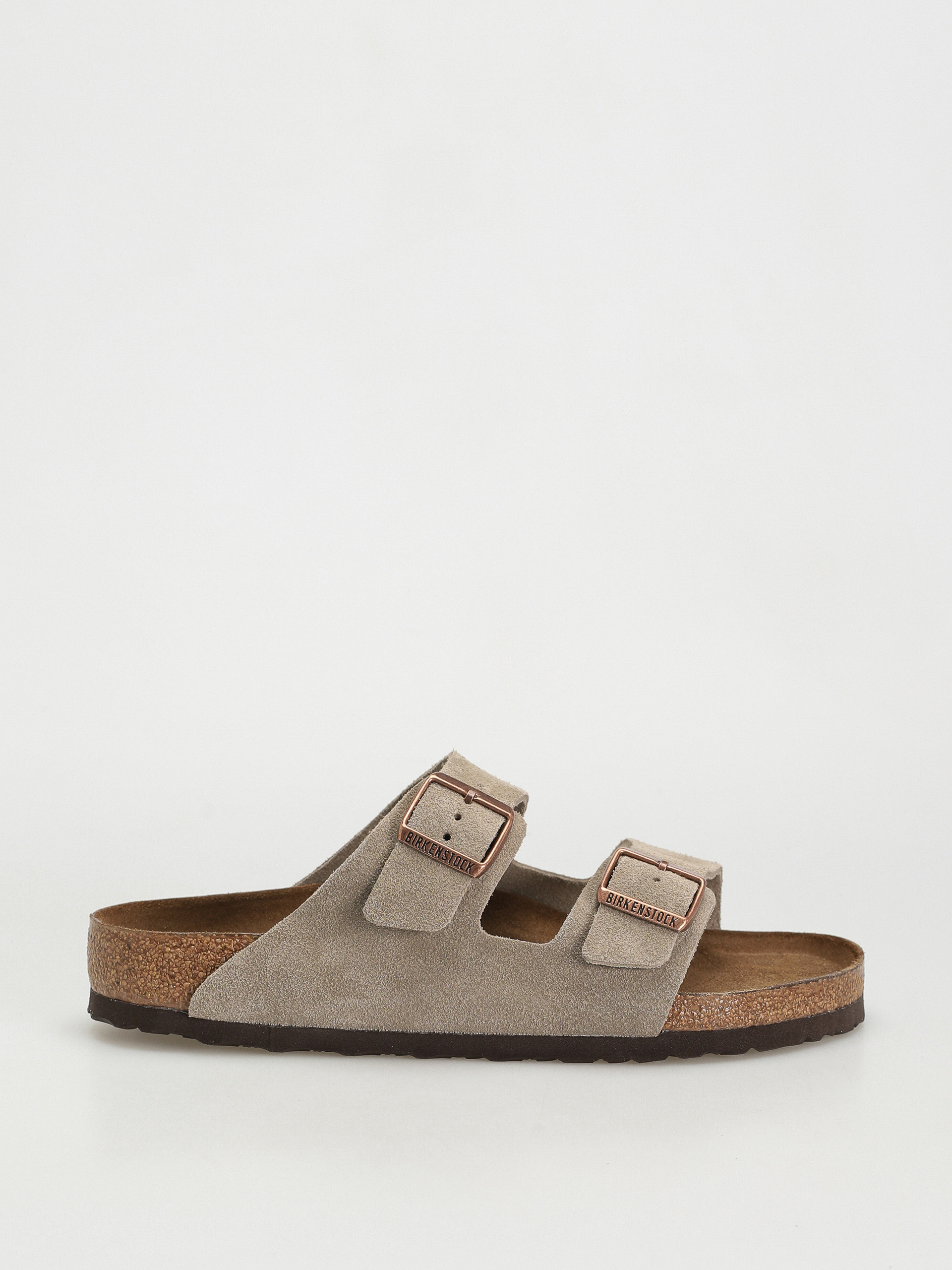 Klapki Birkenstock Arizona Suede Regular (taupe)