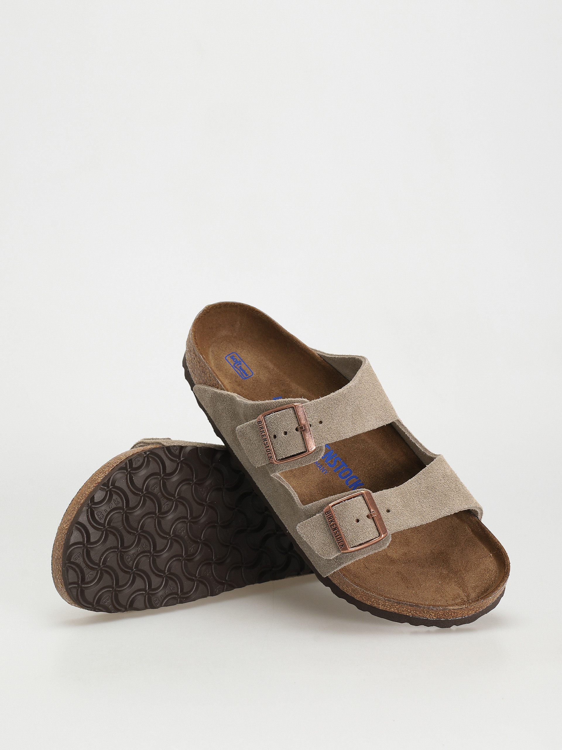 Klapki Birkenstock Arizona Suede Regular (taupe)
