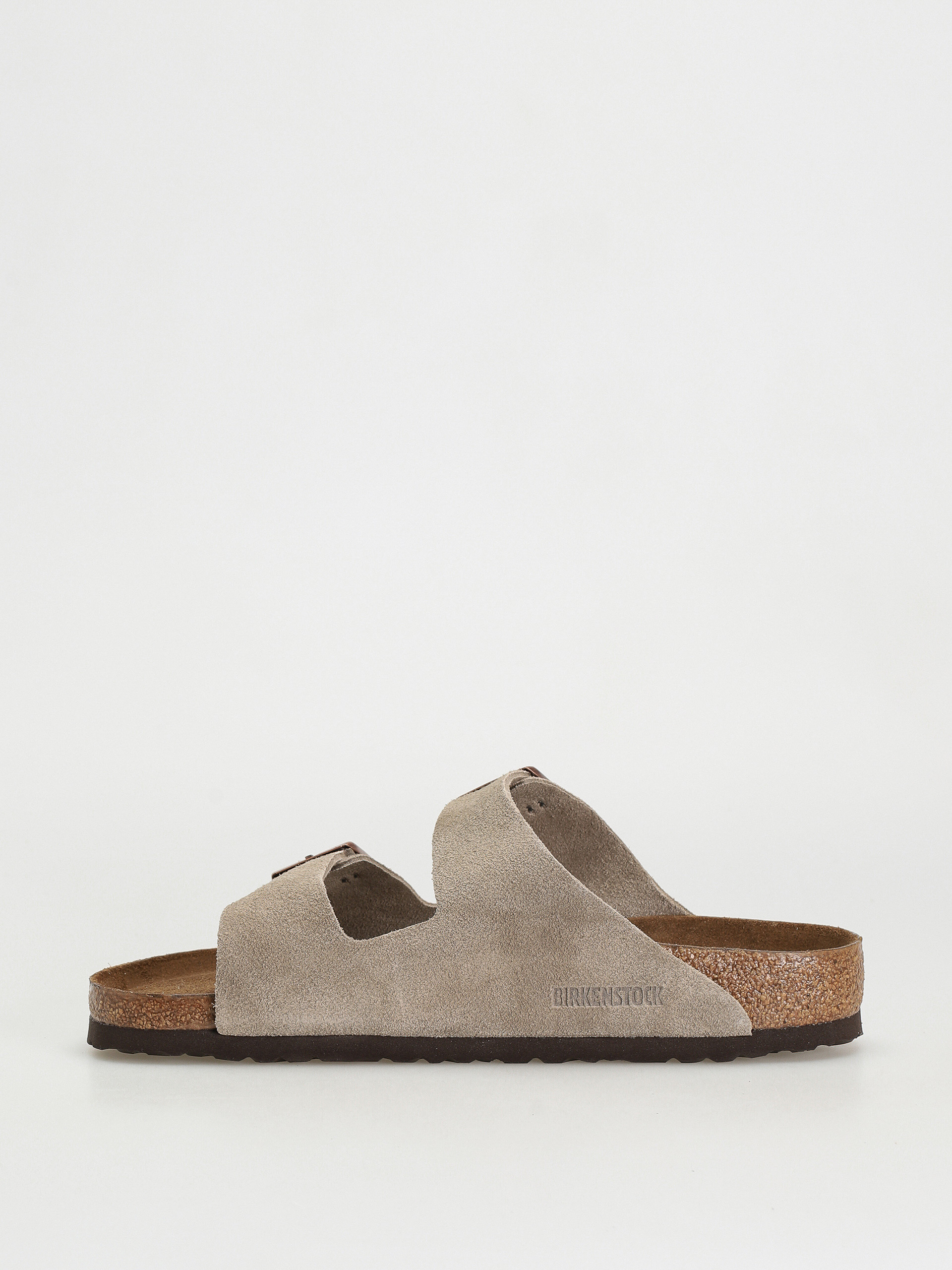 Klapki Birkenstock Arizona Suede Regular (taupe)