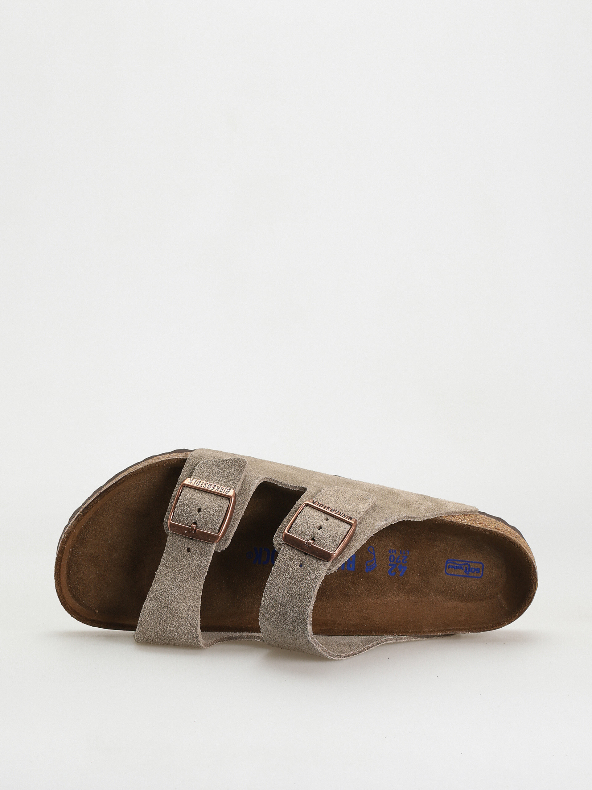 Klapki Birkenstock Arizona Suede Regular (taupe)