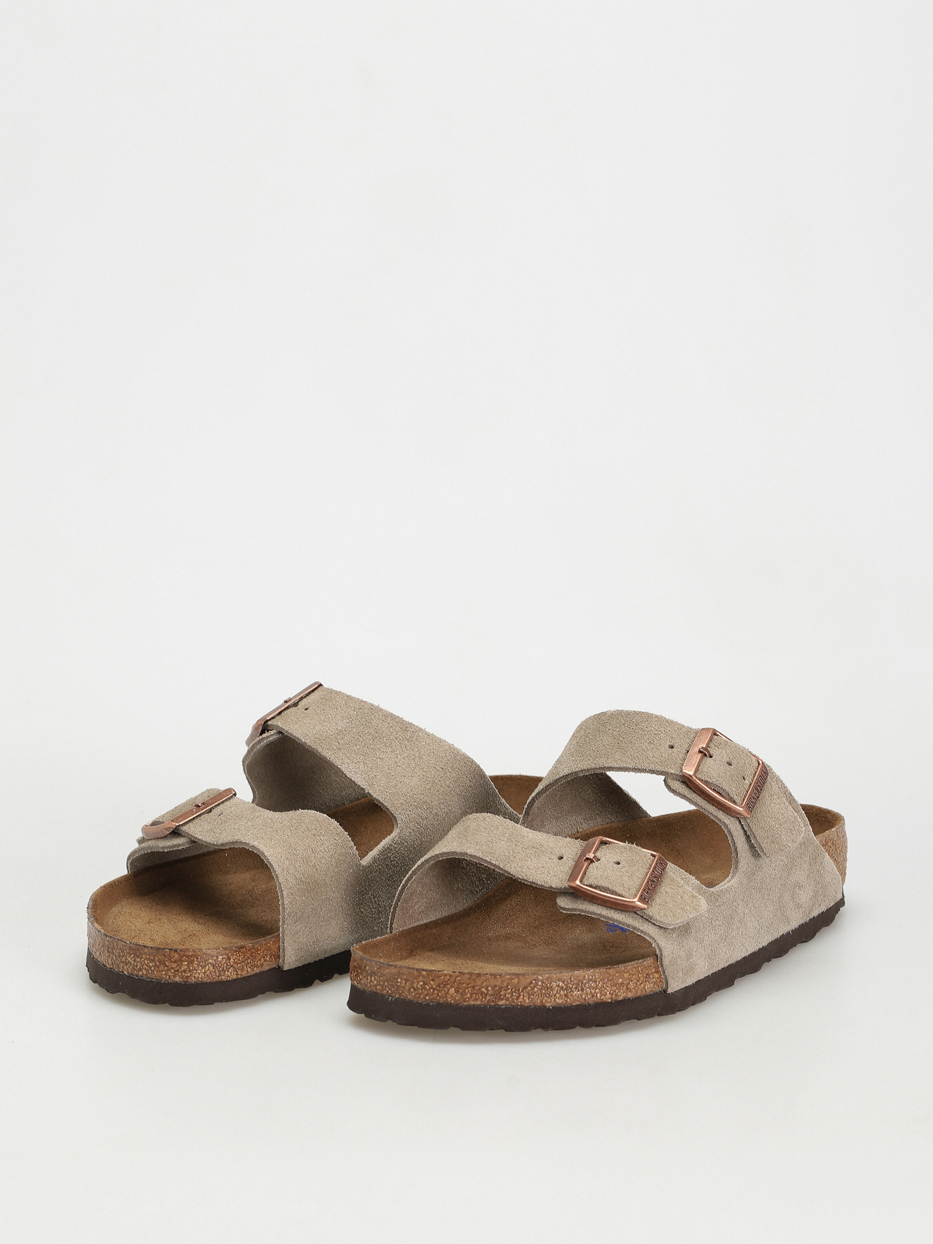 Klapki Birkenstock Arizona Suede Regular (taupe)