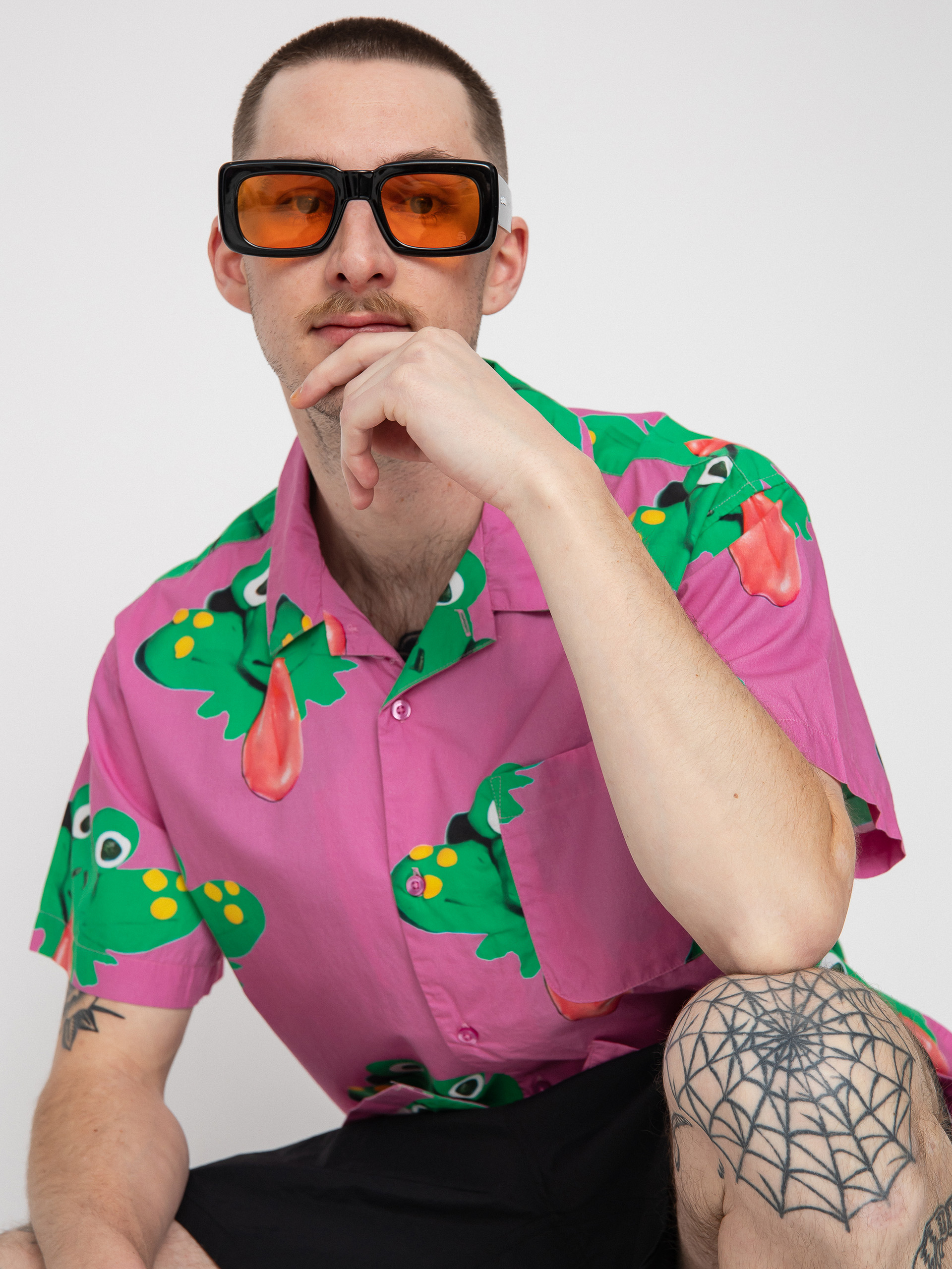 Koszula OBEY Frogman (wild rose multi)