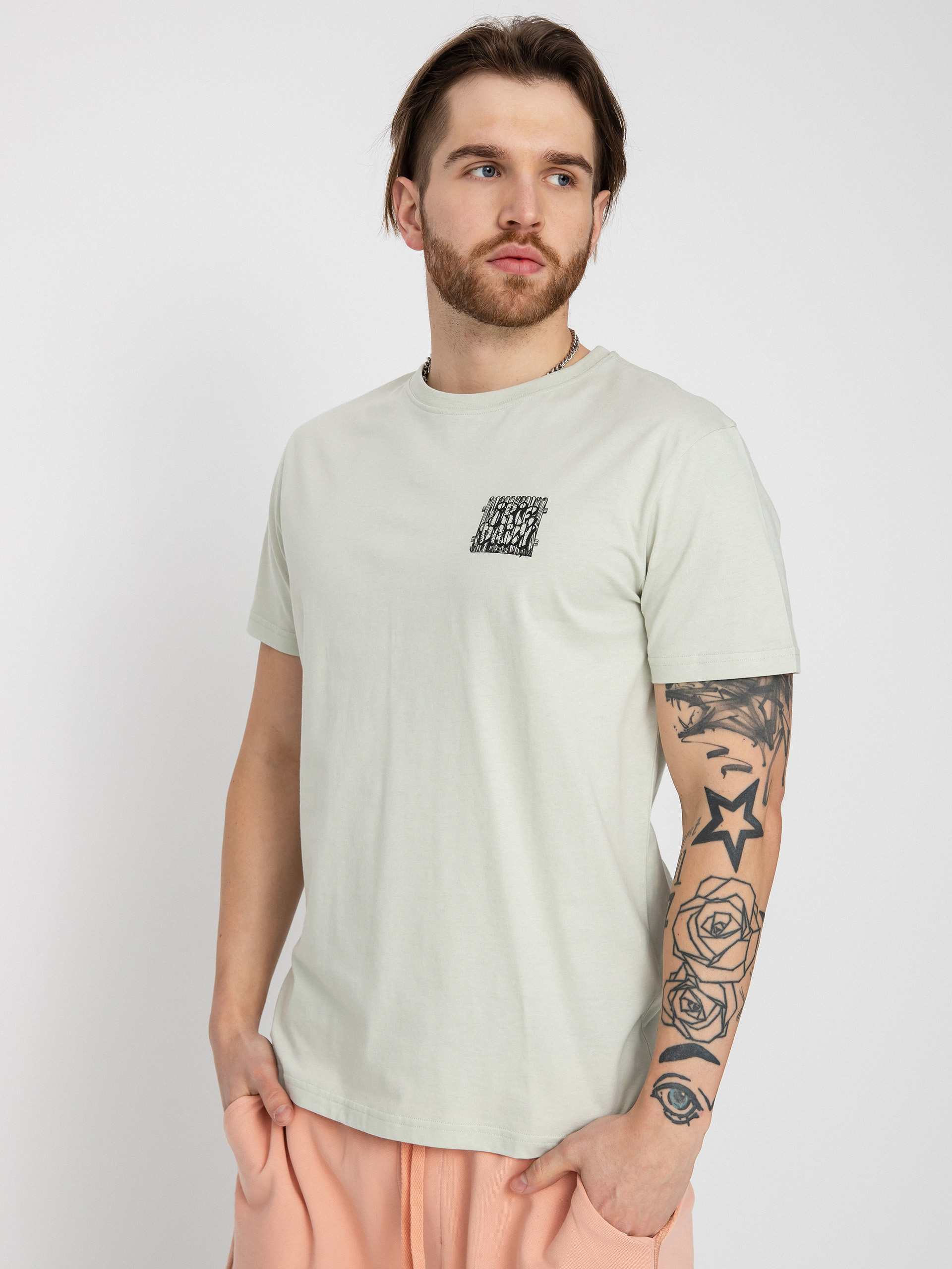 T-shirt Iriedaily Garden Gnome (light sage)