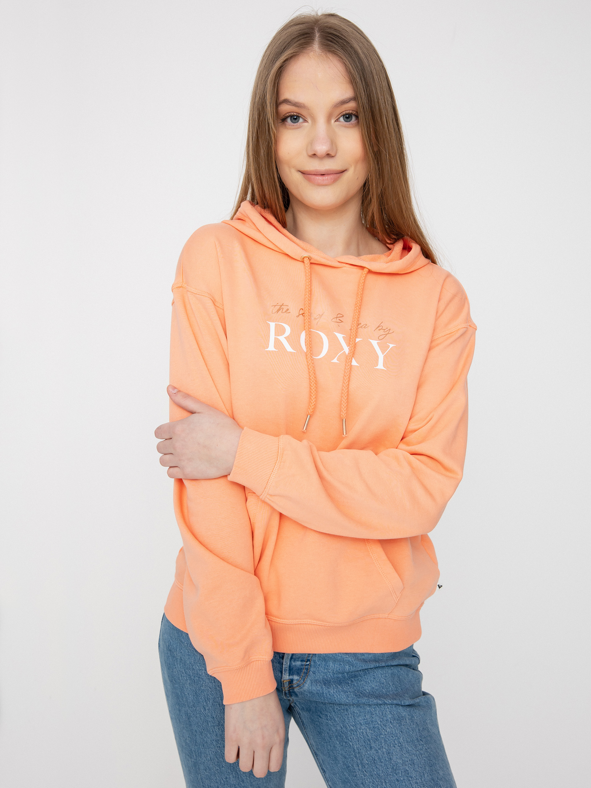 Bluza z kapturem Roxy Surf Stoked HD Wmn (papaya punch)