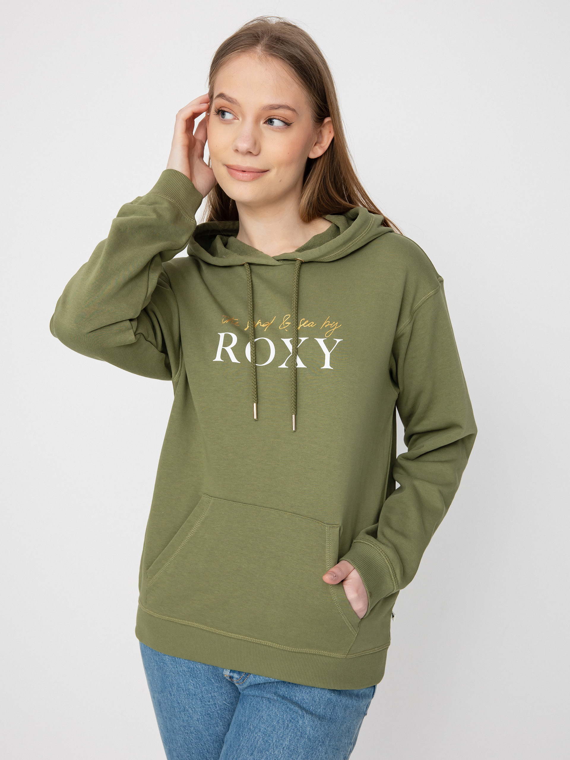 Bluza z kapturem Roxy Surf Stoked HD Wmn (loden green)