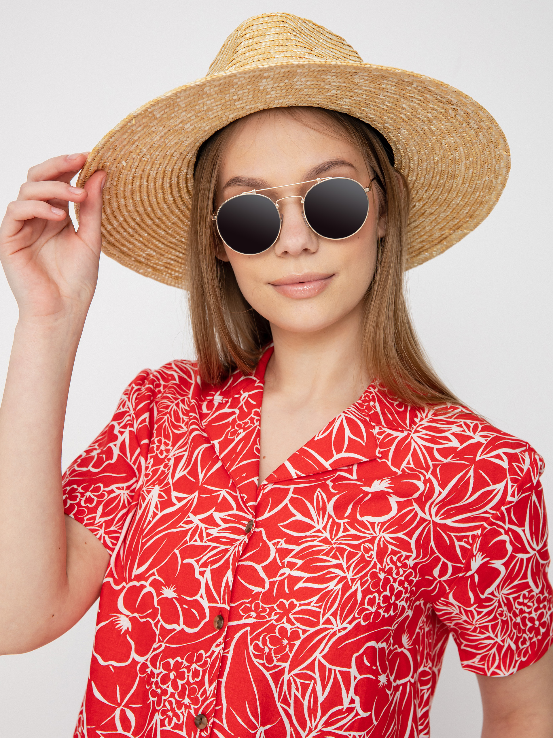 Koszula Brixton Indo Linen Wmn (aloha red)