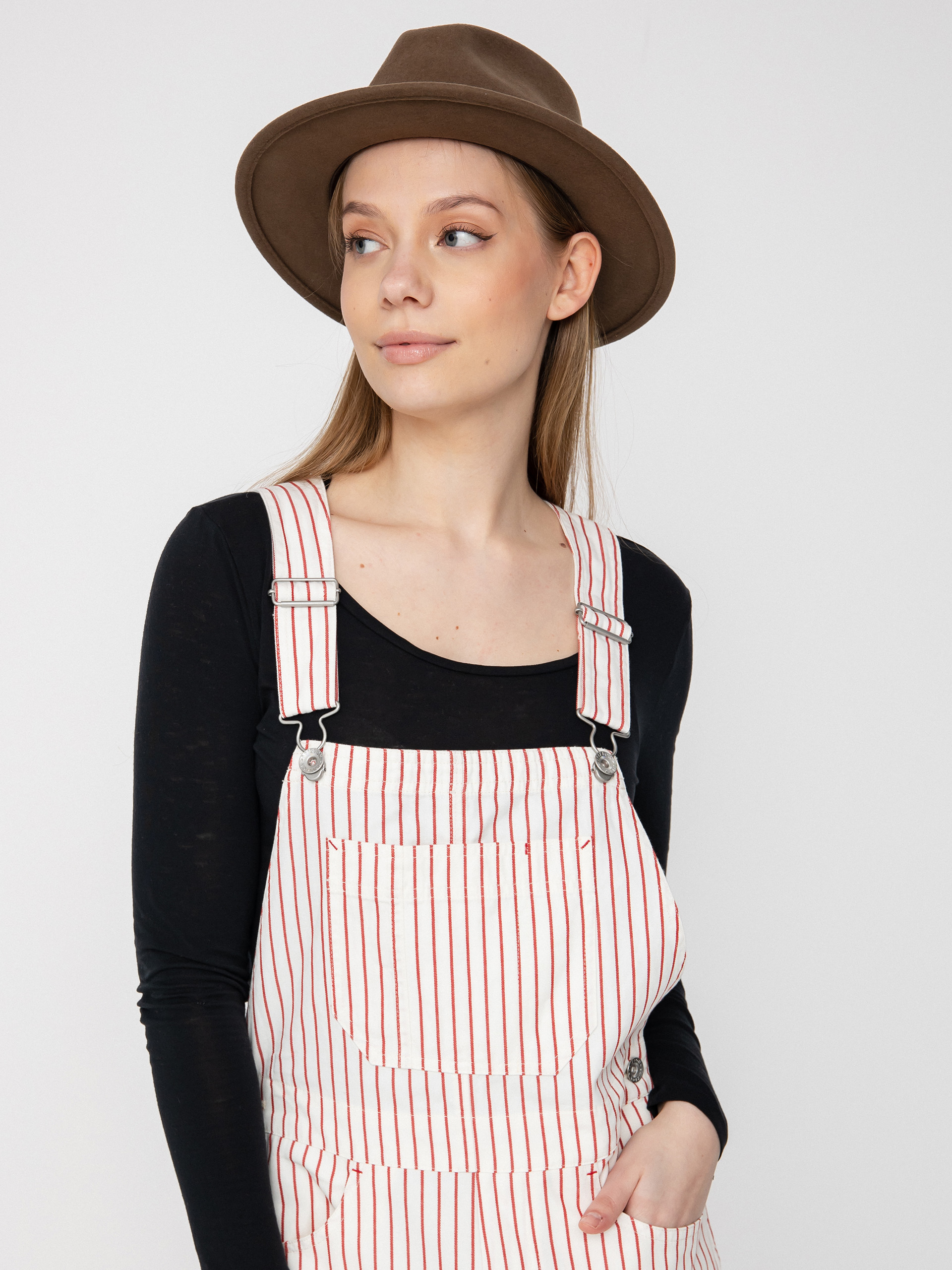 Spodnie Brixton Costa Overall Wmn (aloha red)