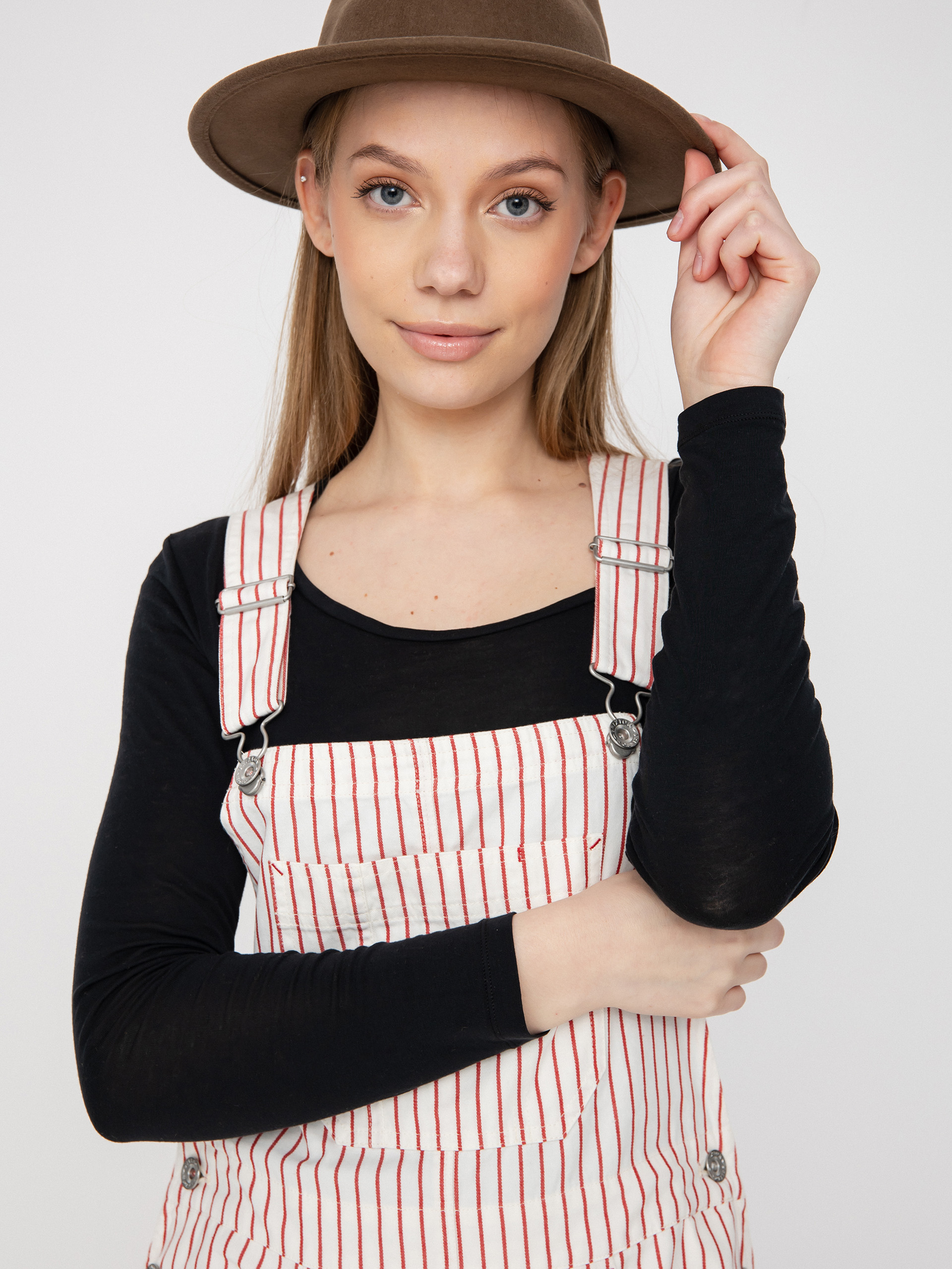 Spodnie Brixton Costa Overall Wmn (aloha red)