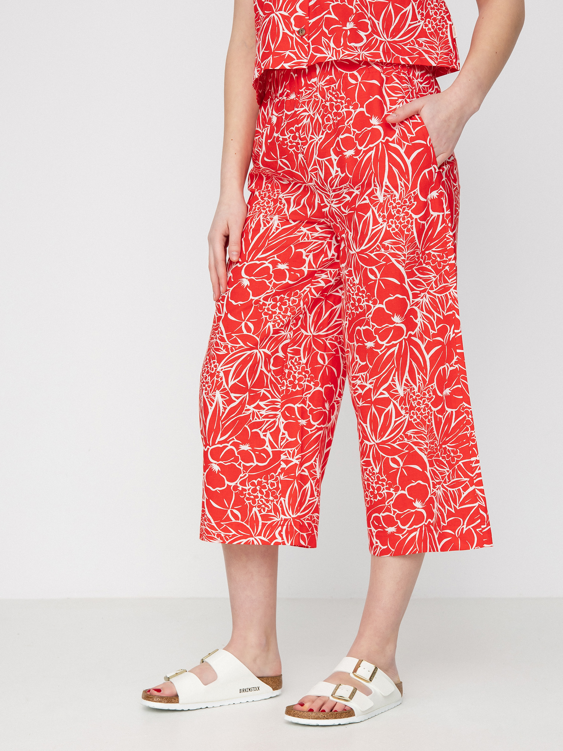 Spodnie Brixton Indo Linen Wide Leg Wmn (aloha red)