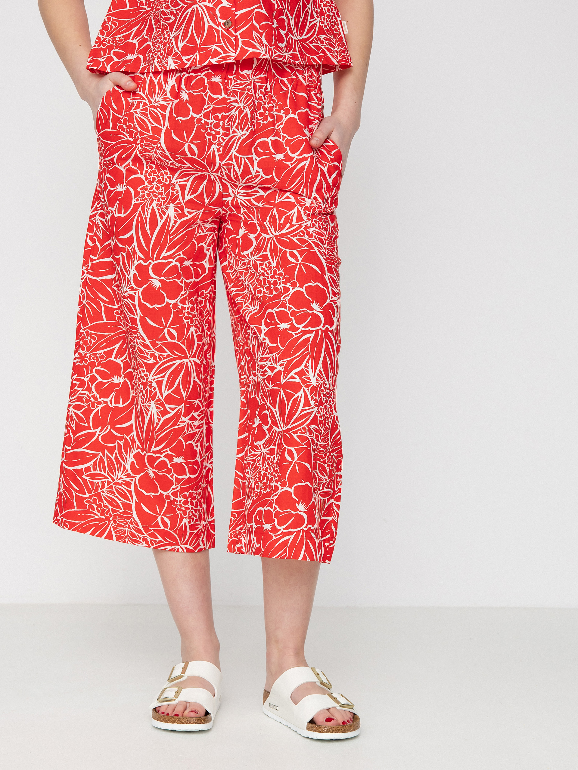 Spodnie Brixton Indo Linen Wide Leg Wmn (aloha red)