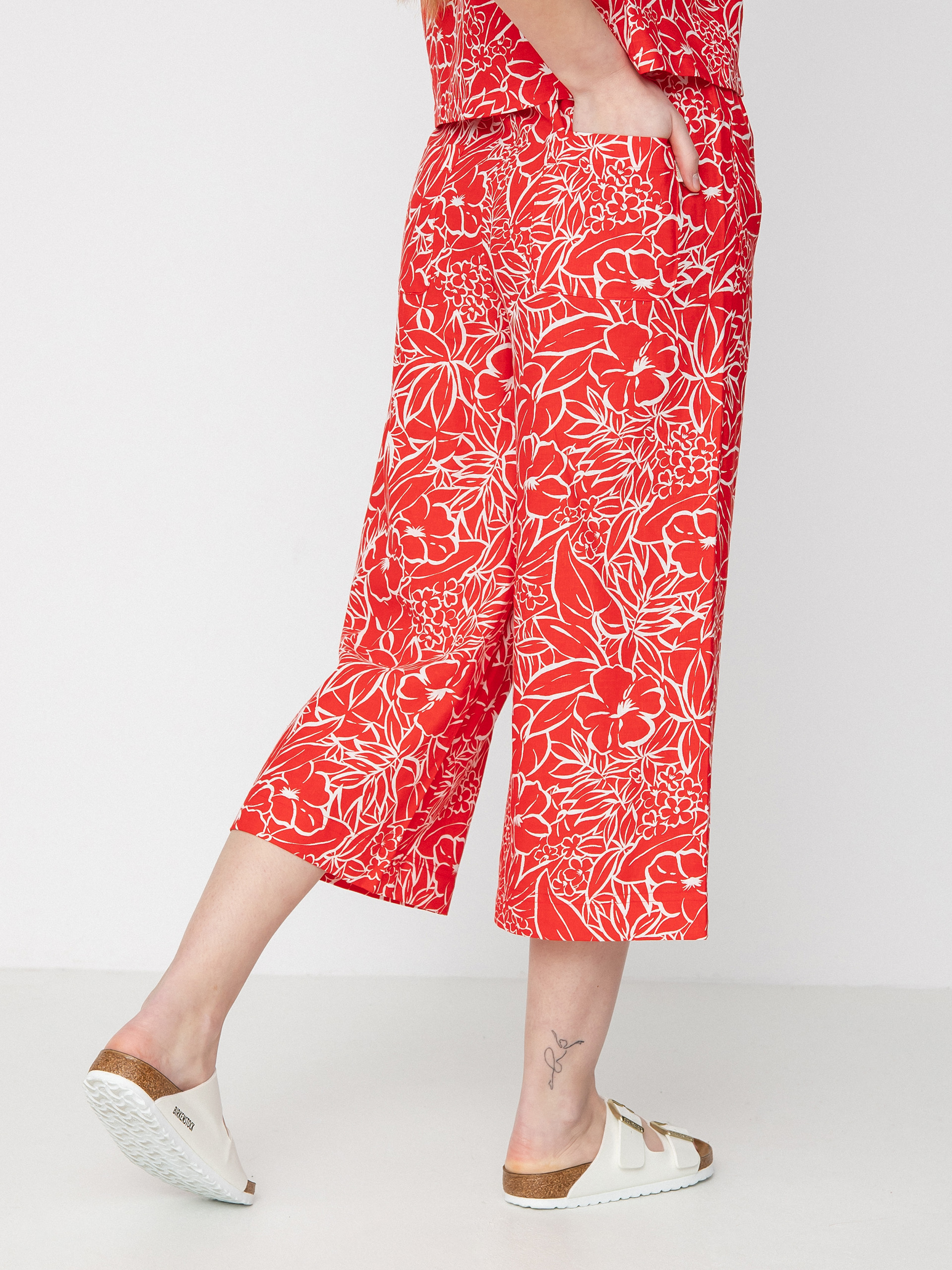 Spodnie Brixton Indo Linen Wide Leg Wmn (aloha red)