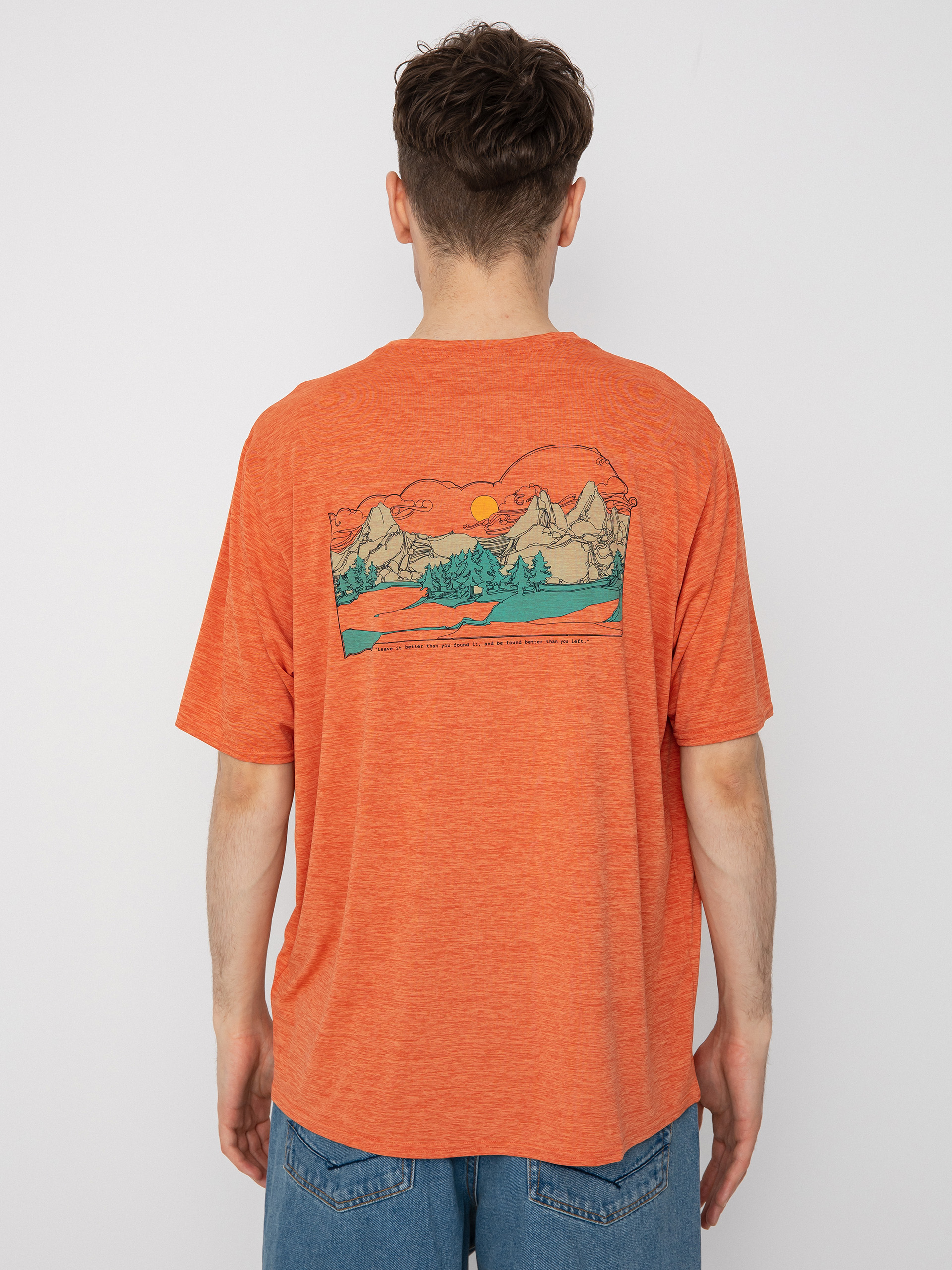 T-shirt Patagonia Cap Cool Daily Graphic (lost and found/quartz coral x dye)
