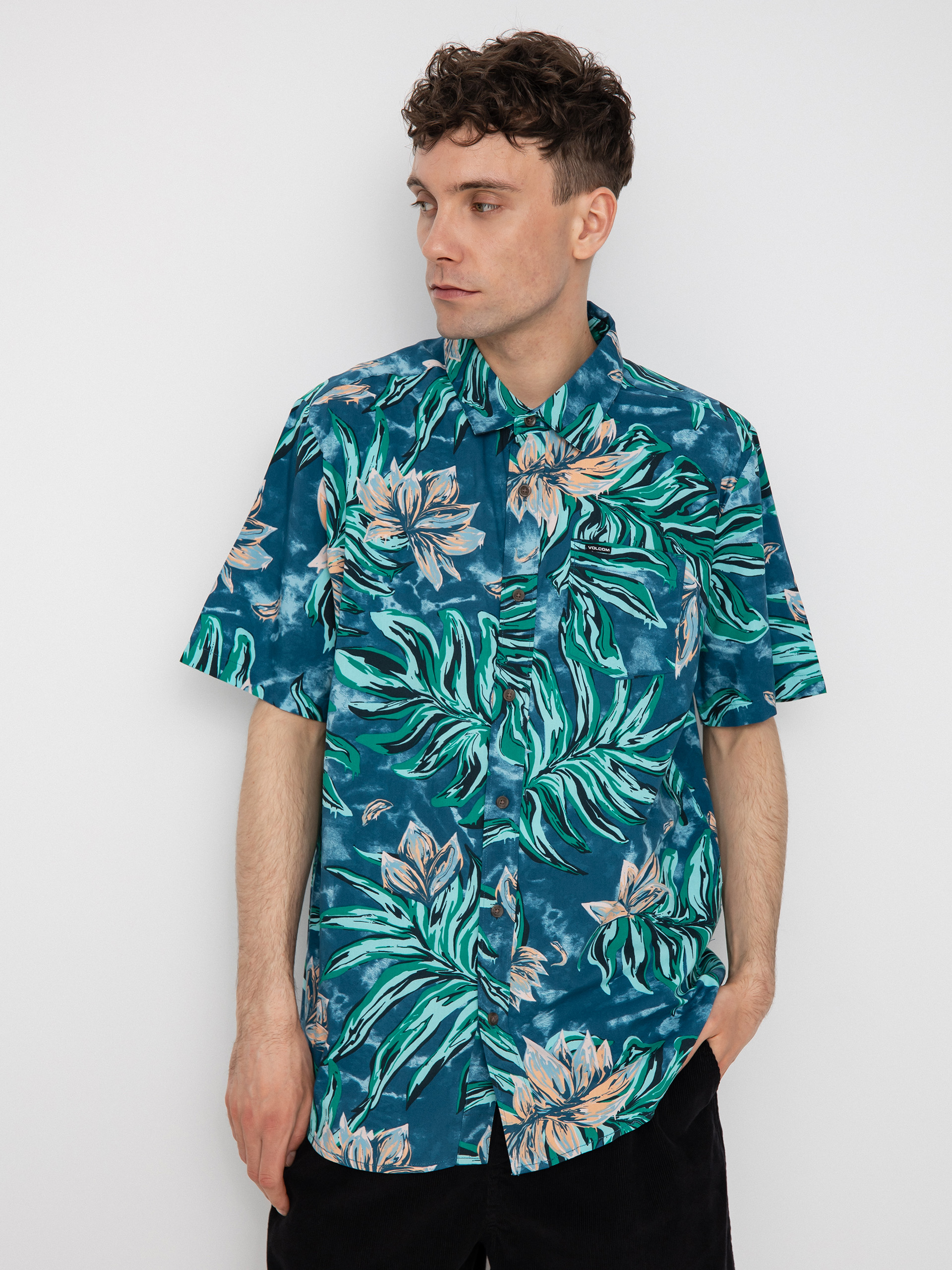 Koszula Volcom Marble Floral (aged indigo)