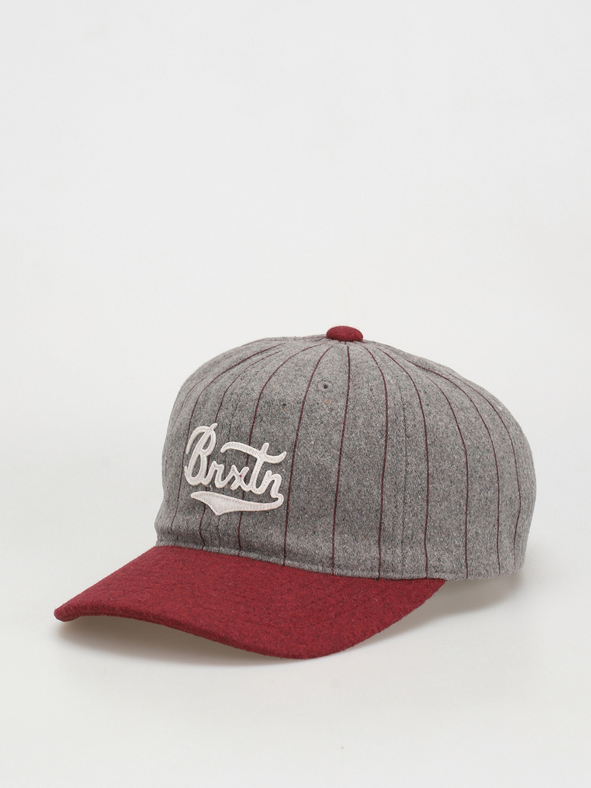 Czapka z daszkiem Brixton Burt Mp Cap (light heather grey/burgundy)