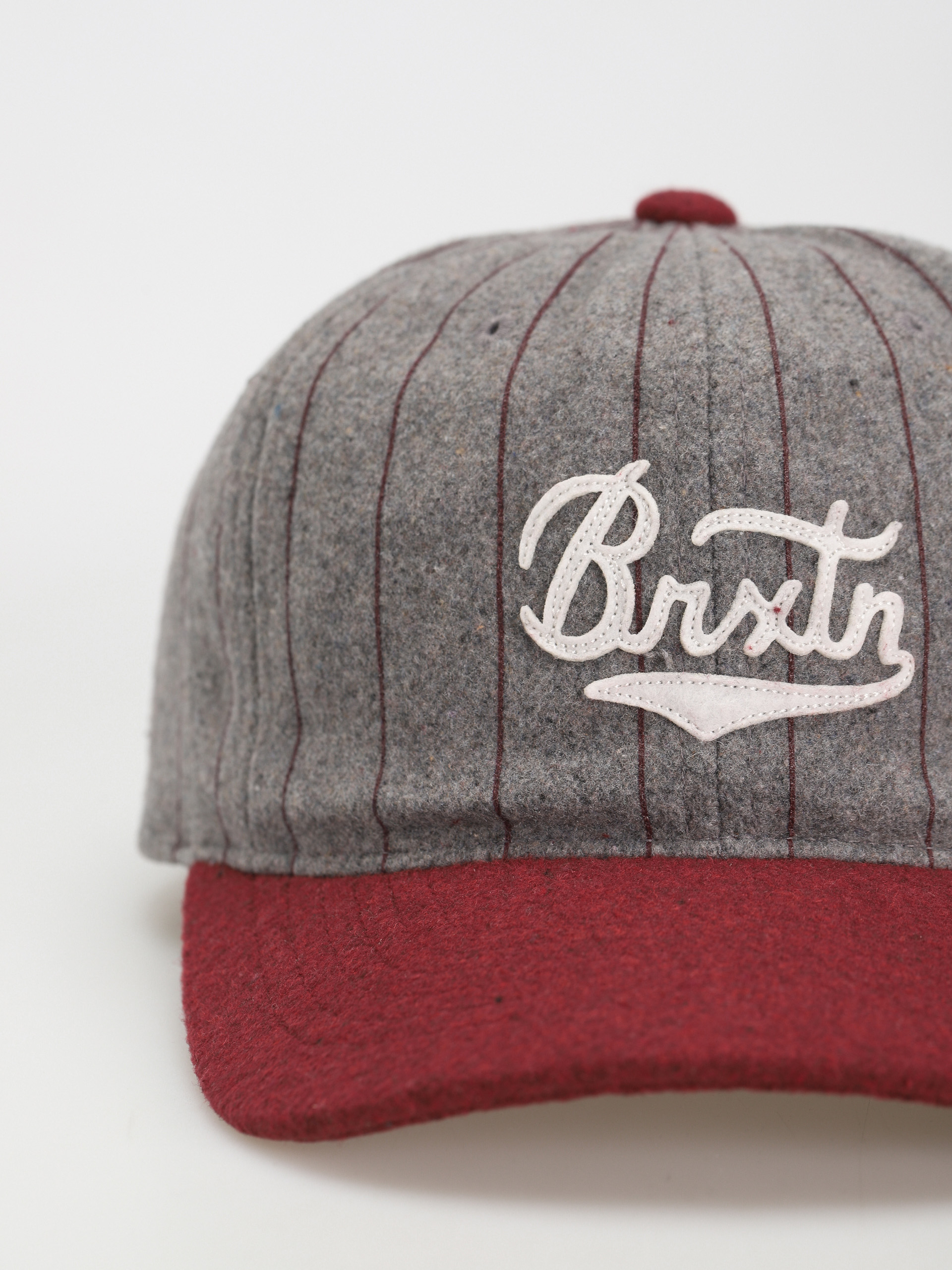 Czapka z daszkiem Brixton Burt Mp Cap (light heather grey/burgundy)
