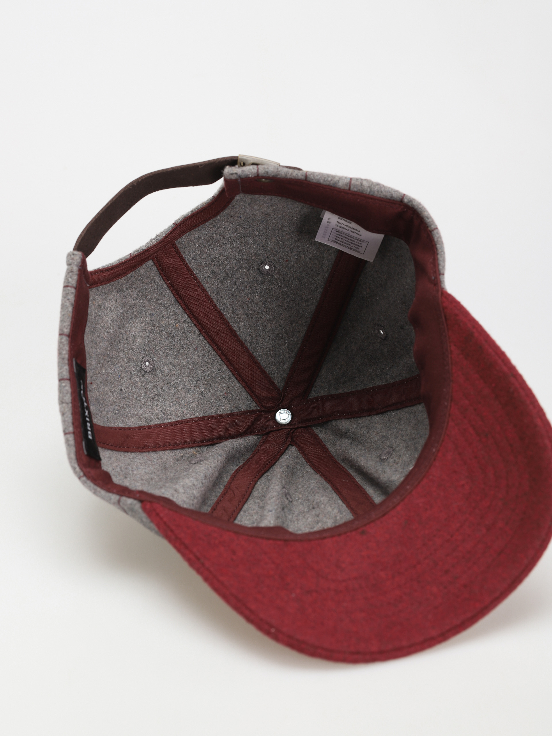 Czapka z daszkiem Brixton Burt Mp Cap (light heather grey/burgundy)