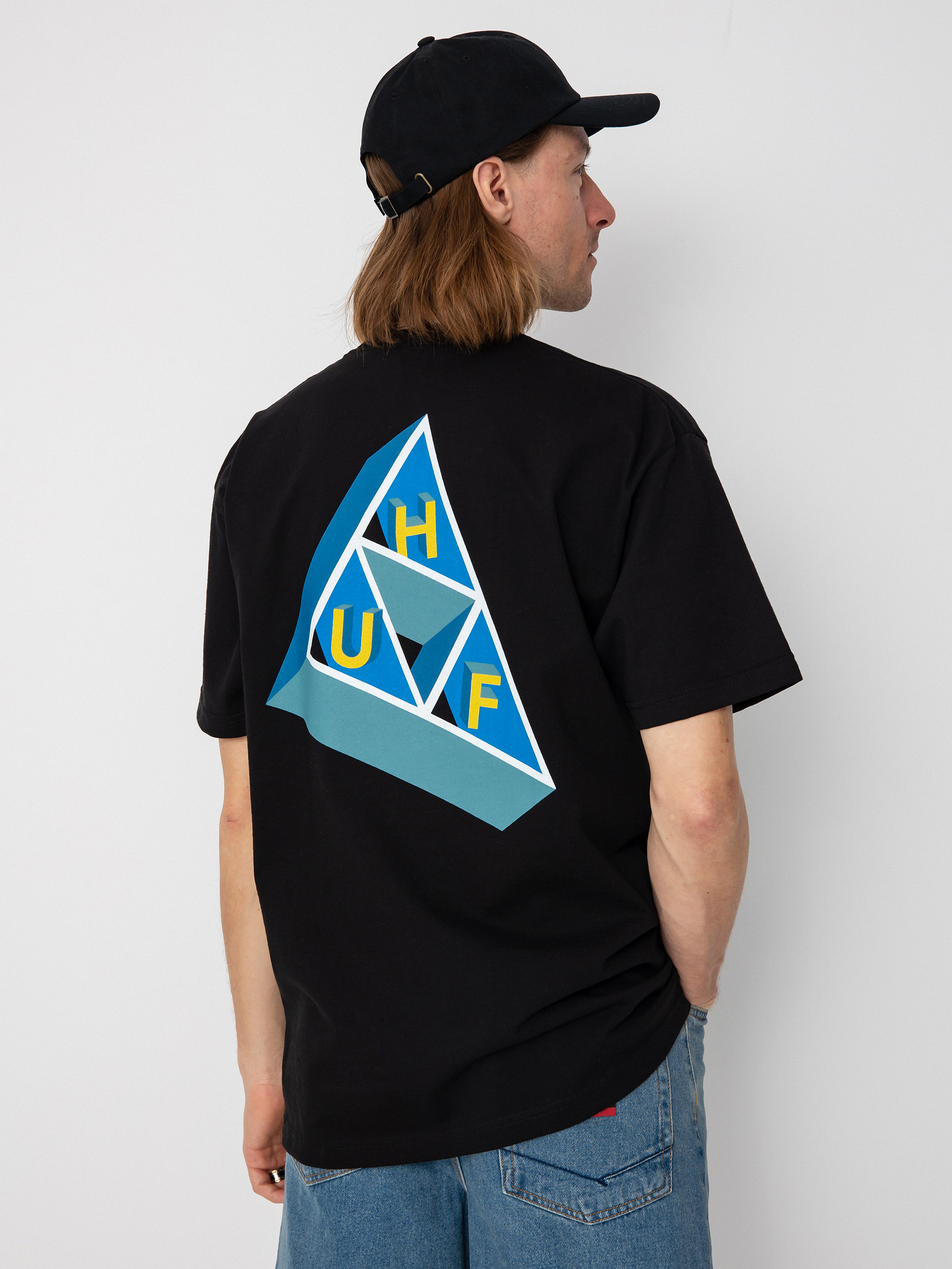 T-shirt HUF Based Triple Triangle (black)