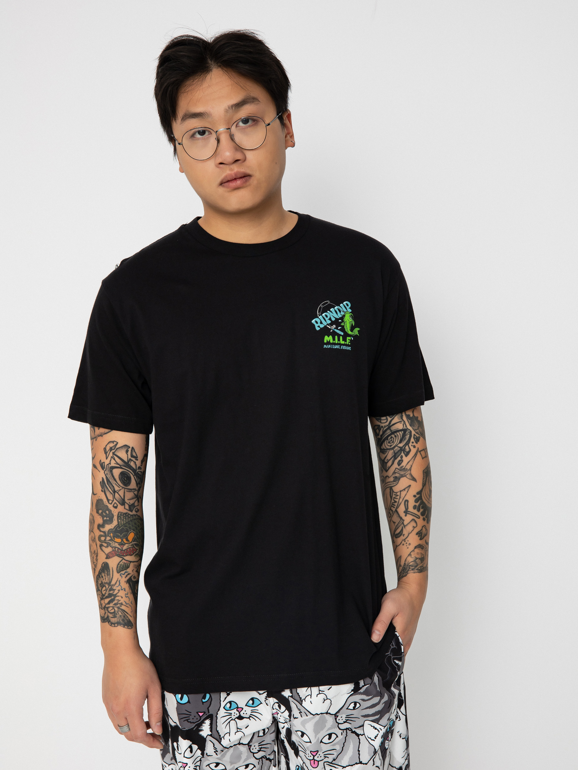 T-shirt RipNDip MILF - czarny (black) T-shirt RipNDip MILF - czarny (black)