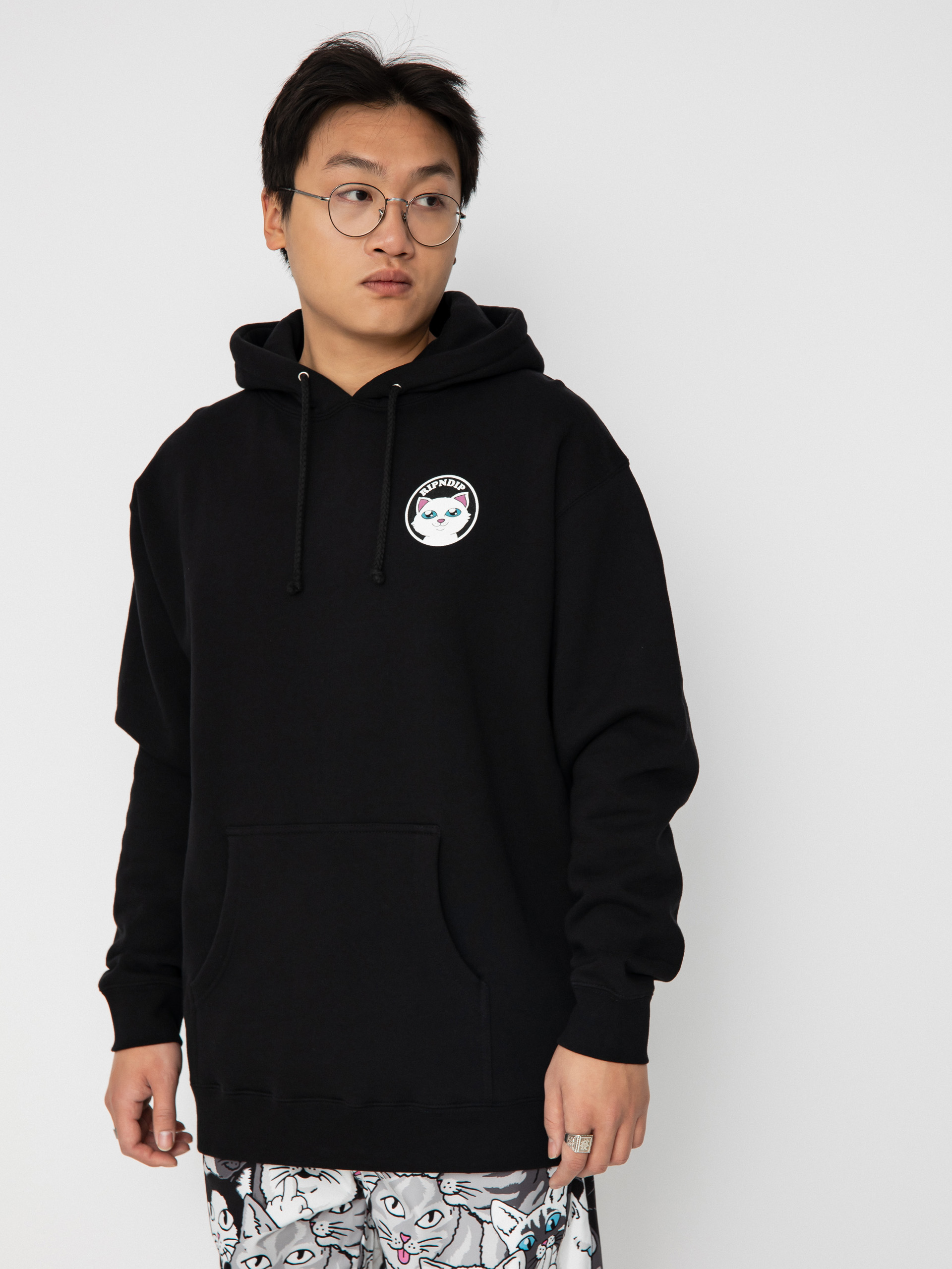 Bluza z kapturem RipNDip Stop Being A Pussy HD (black)