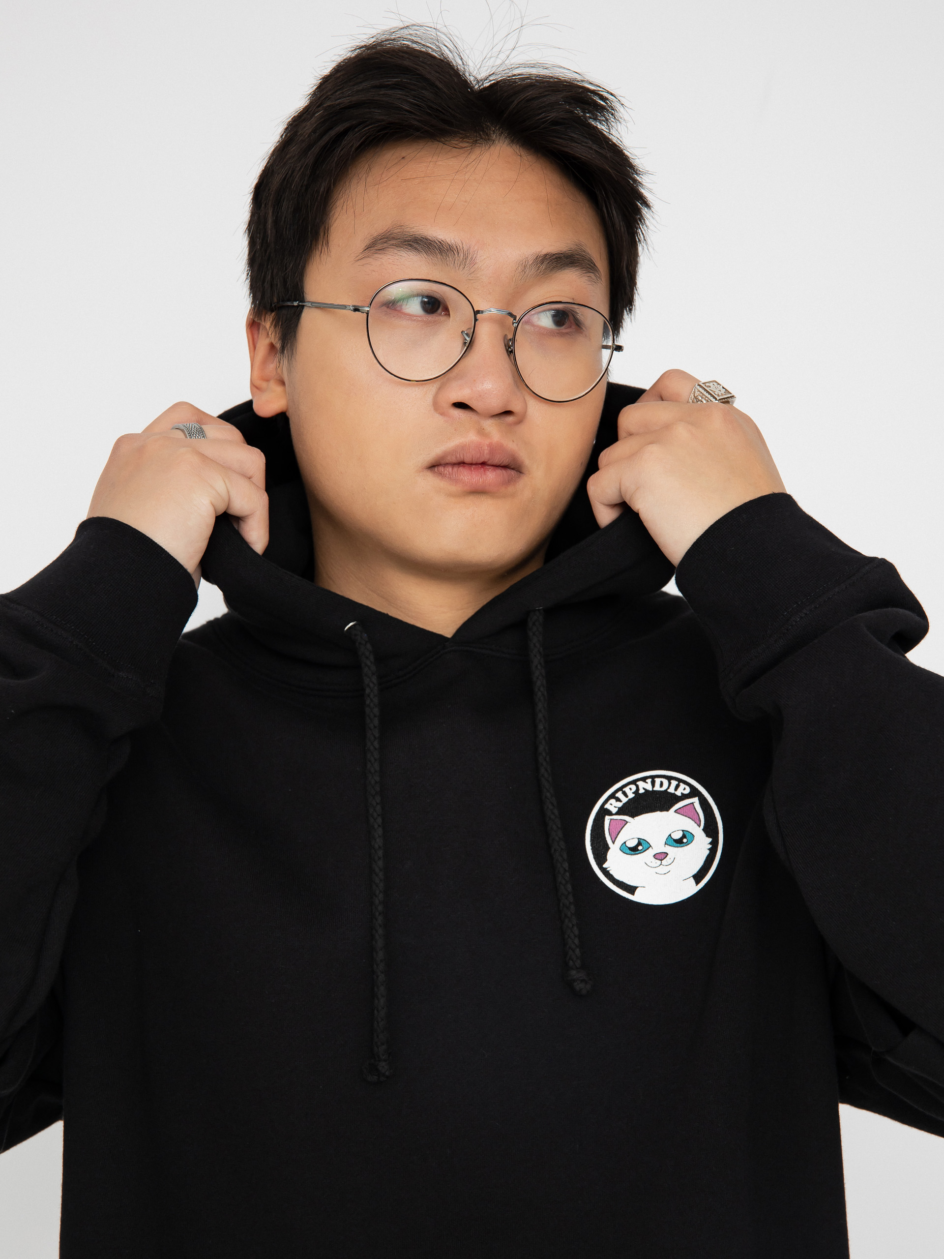 Bluza z kapturem RipNDip Stop Being A Pussy HD (black)