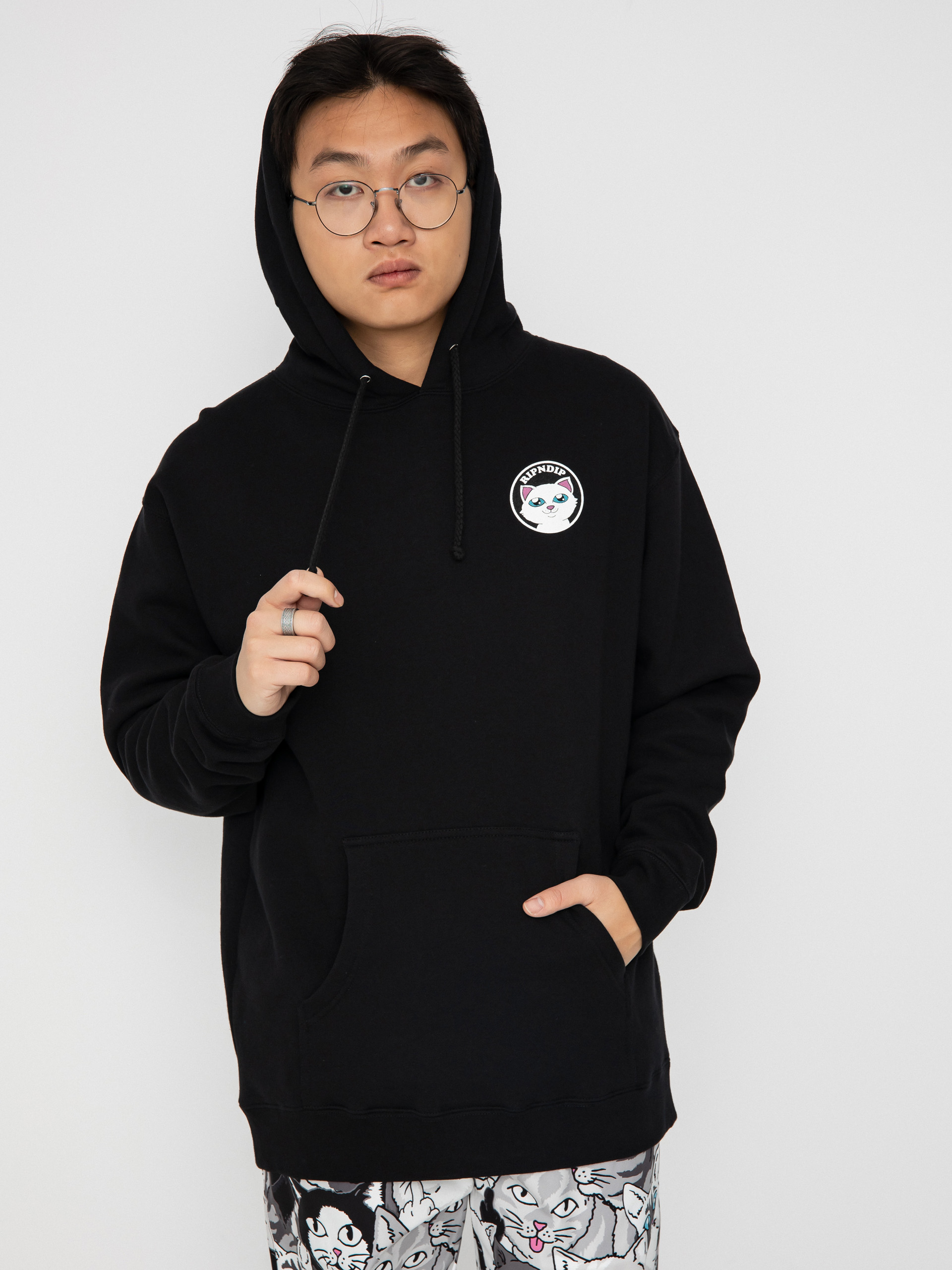 Bluza z kapturem RipNDip Stop Being A Pussy HD (black)