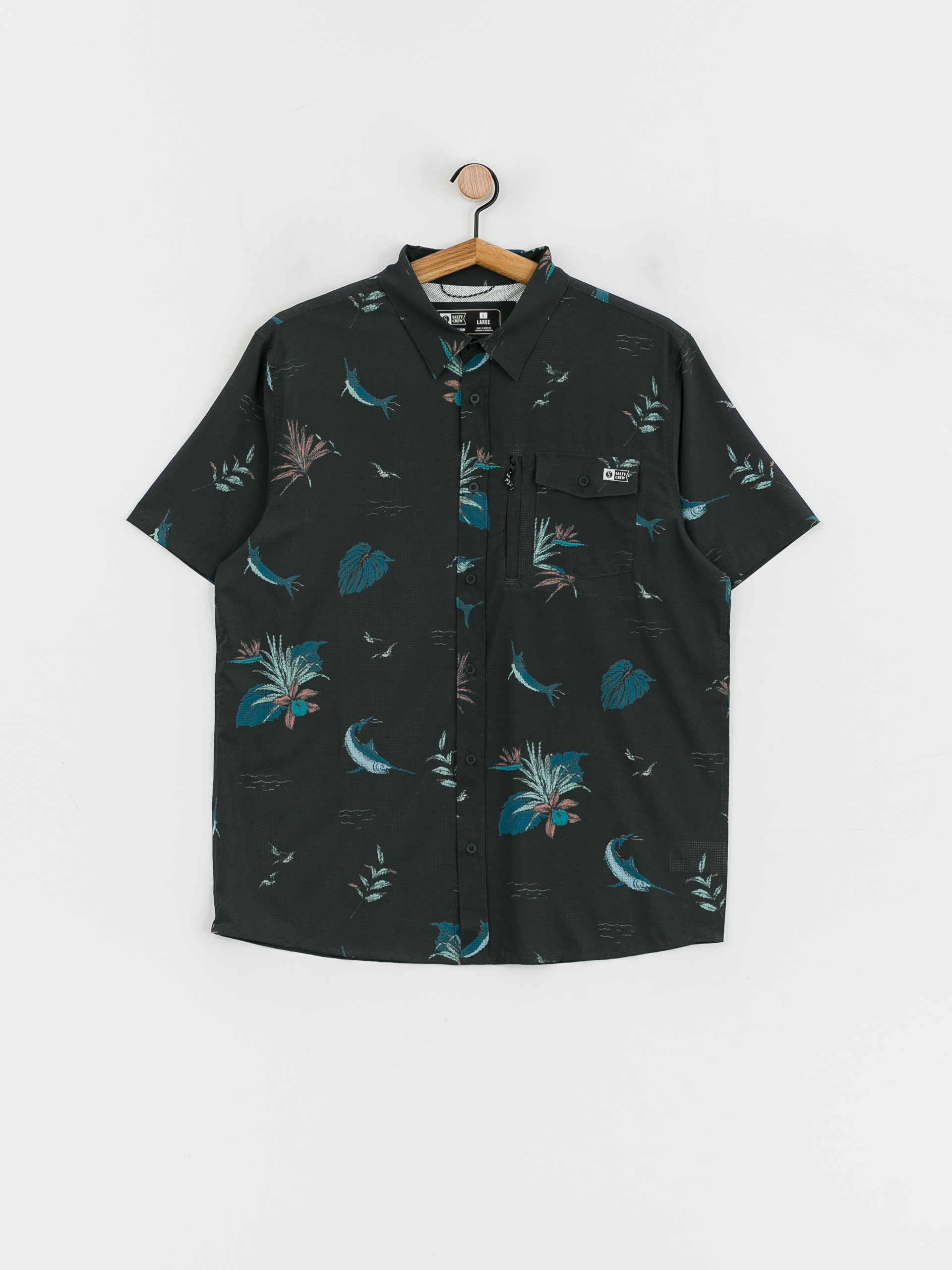 Koszula Salty Crew Ernesto Perforated Tech (black)