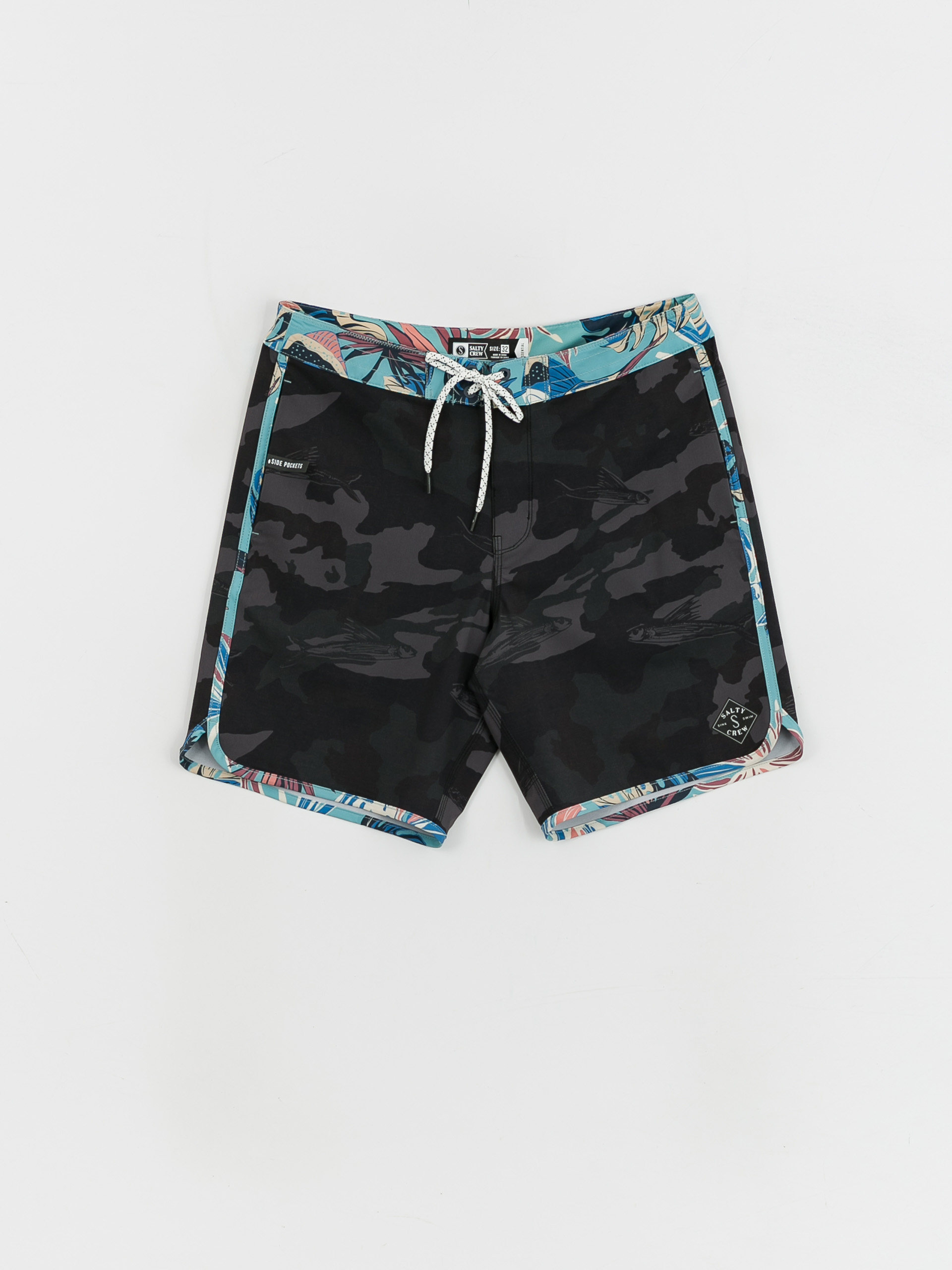 Boardshorty Salty Crew Cuddy (black aqua)