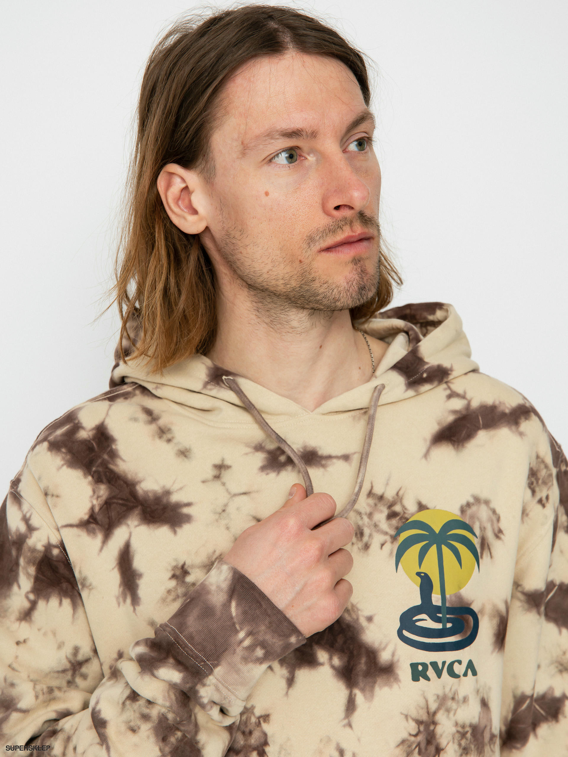 RVCA Cobra Tour Hoodie - Brown Tie Dye