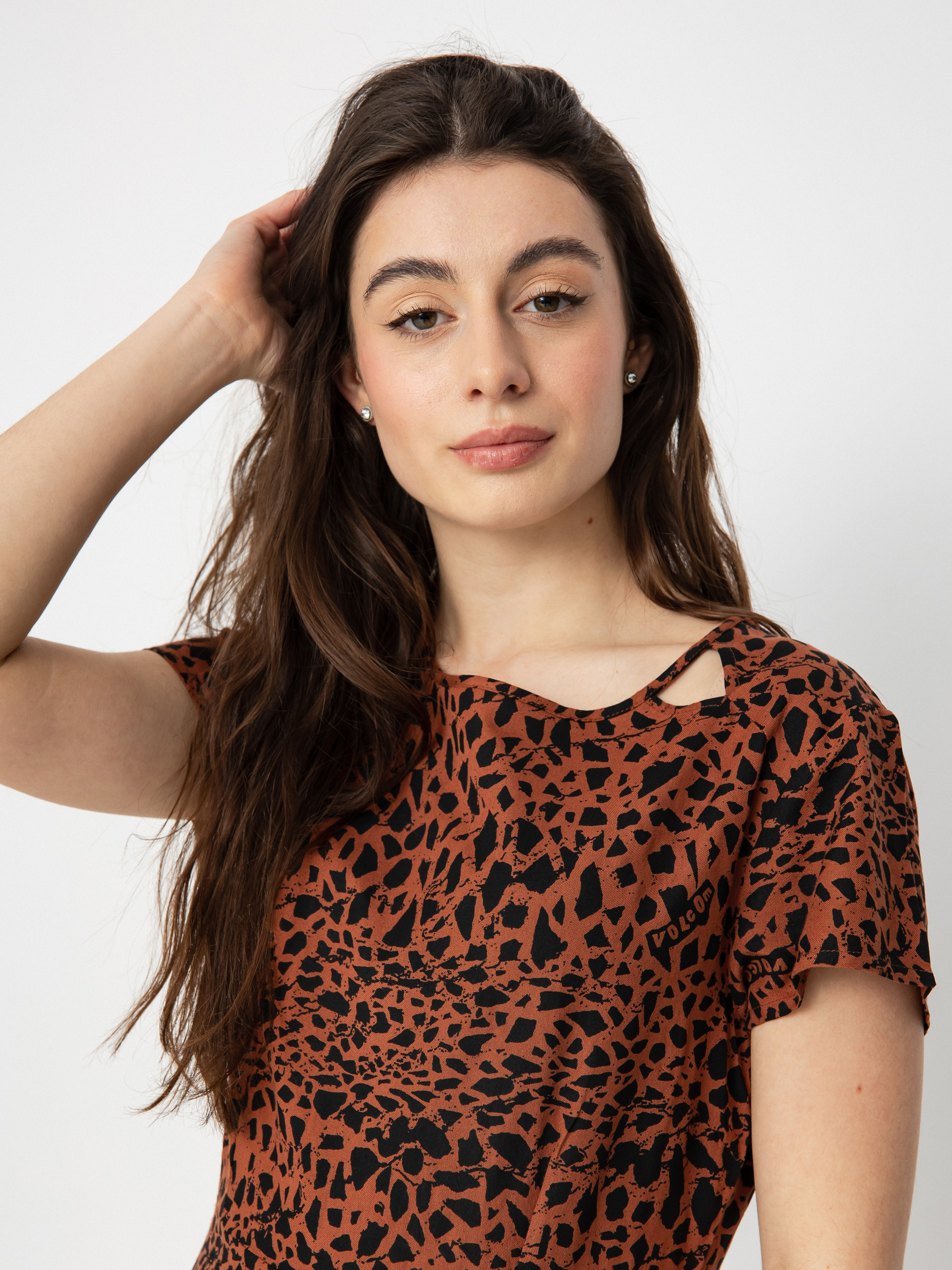 Sukienka Volcom Dino Tea Wmn (dark clay)