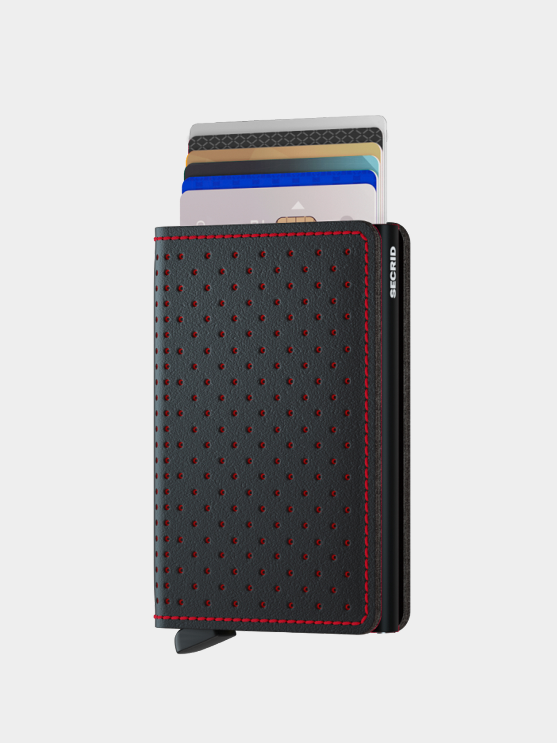 Portfel Secrid Slimwallet (perforated black red)