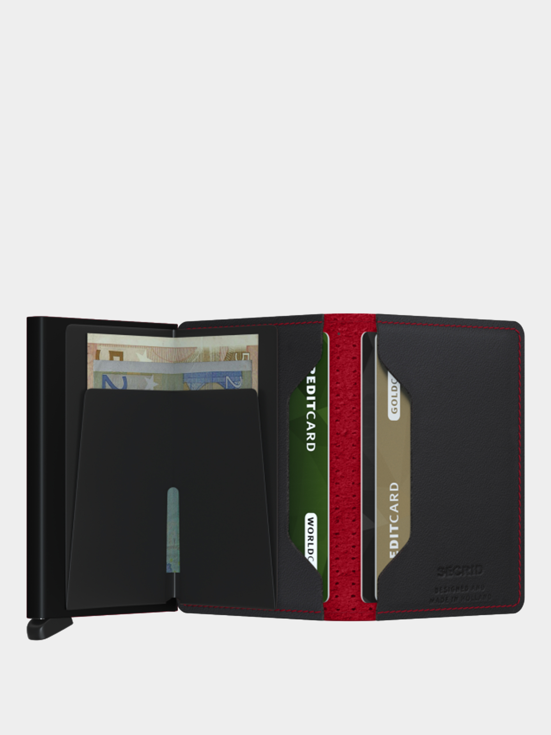 Portfel Secrid Slimwallet (perforated black red)