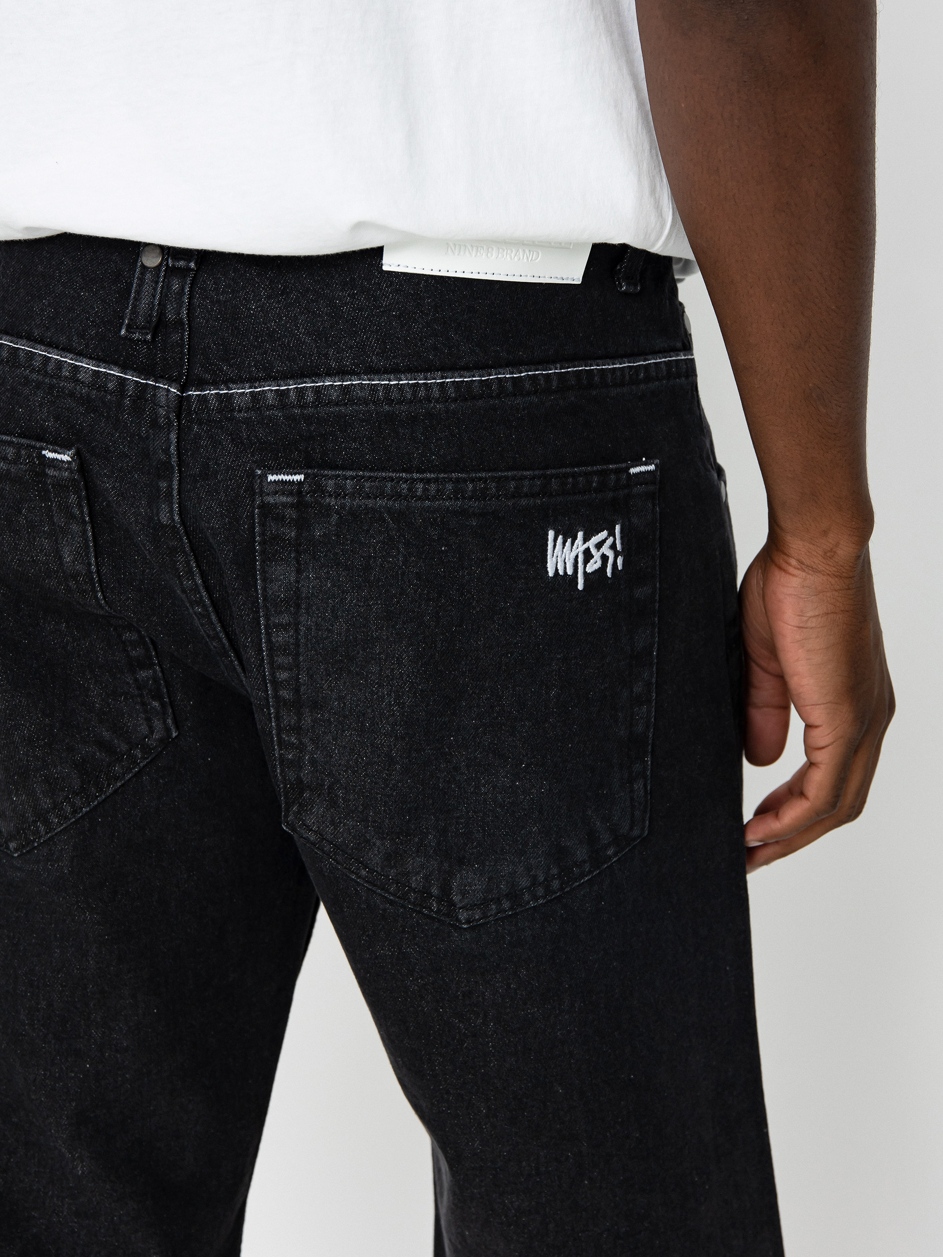 Szorty MassDnm Jeans Signature 2.0 Tapered Fit (black washed)