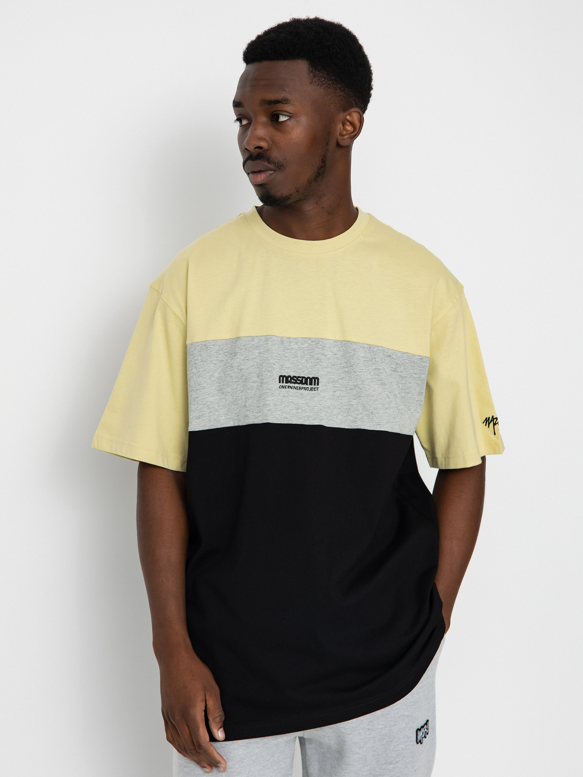 T-shirt MassDnm Target (sand/heather grey/black)